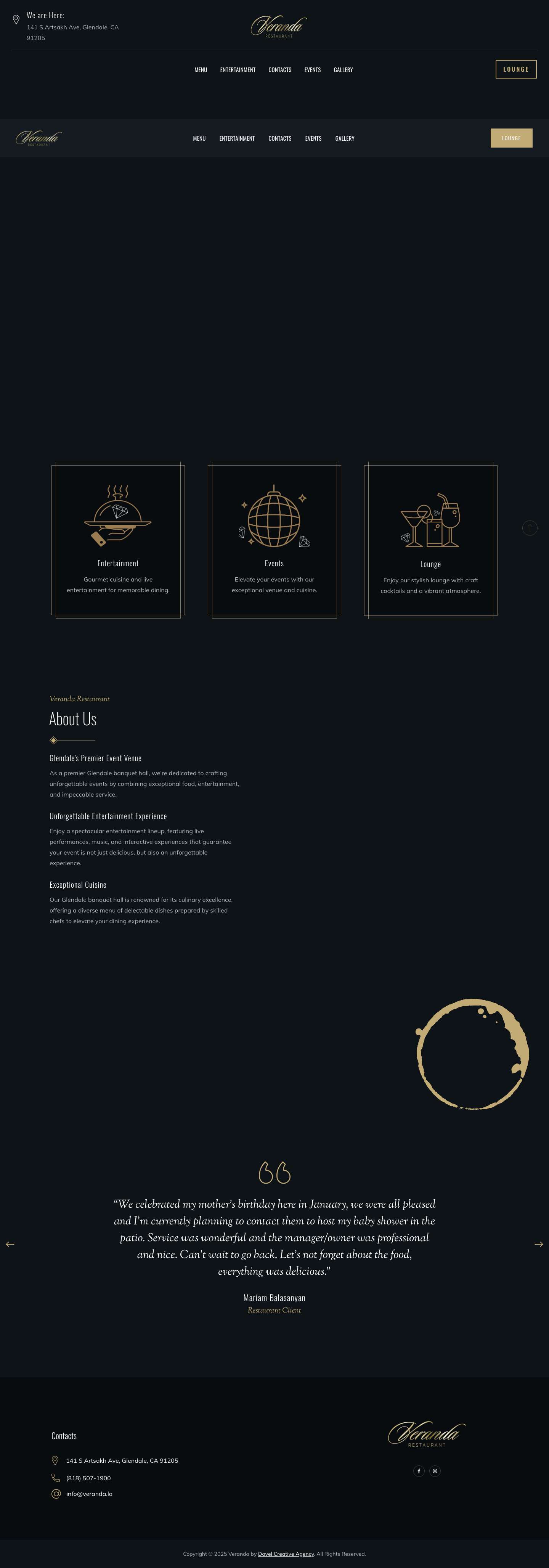 Veranda Restaurant - Full Screenshot