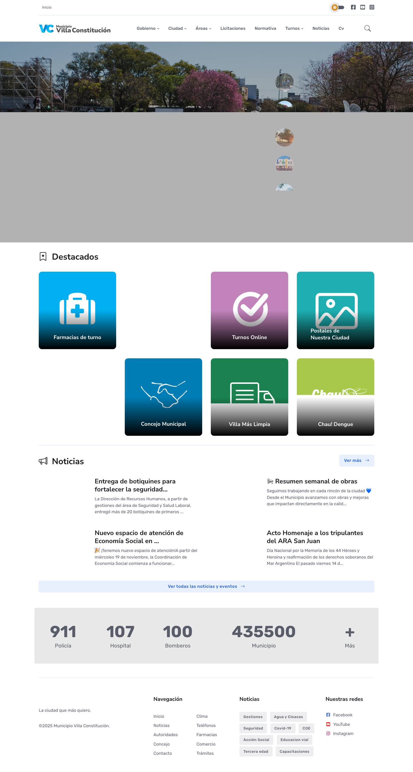 Municipio de Villa Constitución - Full Screenshot