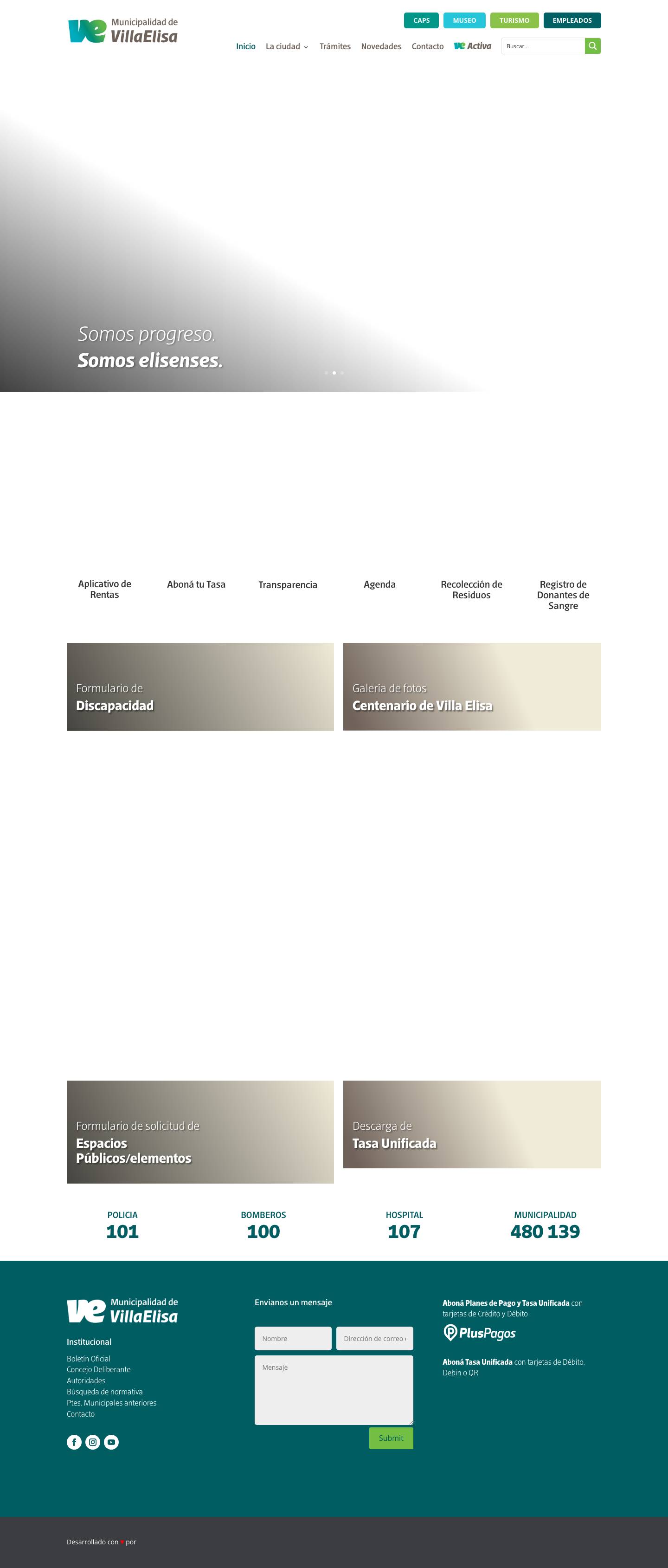 Municipalidad de Villa Elisa, Entre Ríos | La ciudad que todos queremos - Full Screenshot