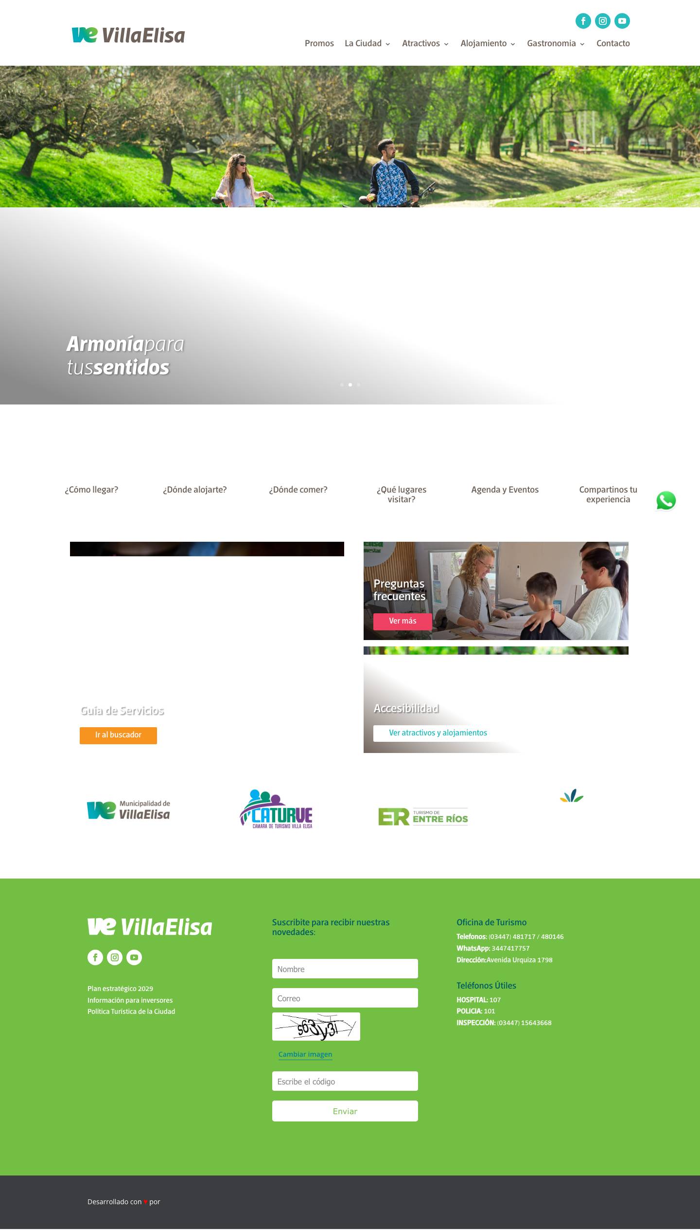 Inicio - Villa Elisa - Full Screenshot