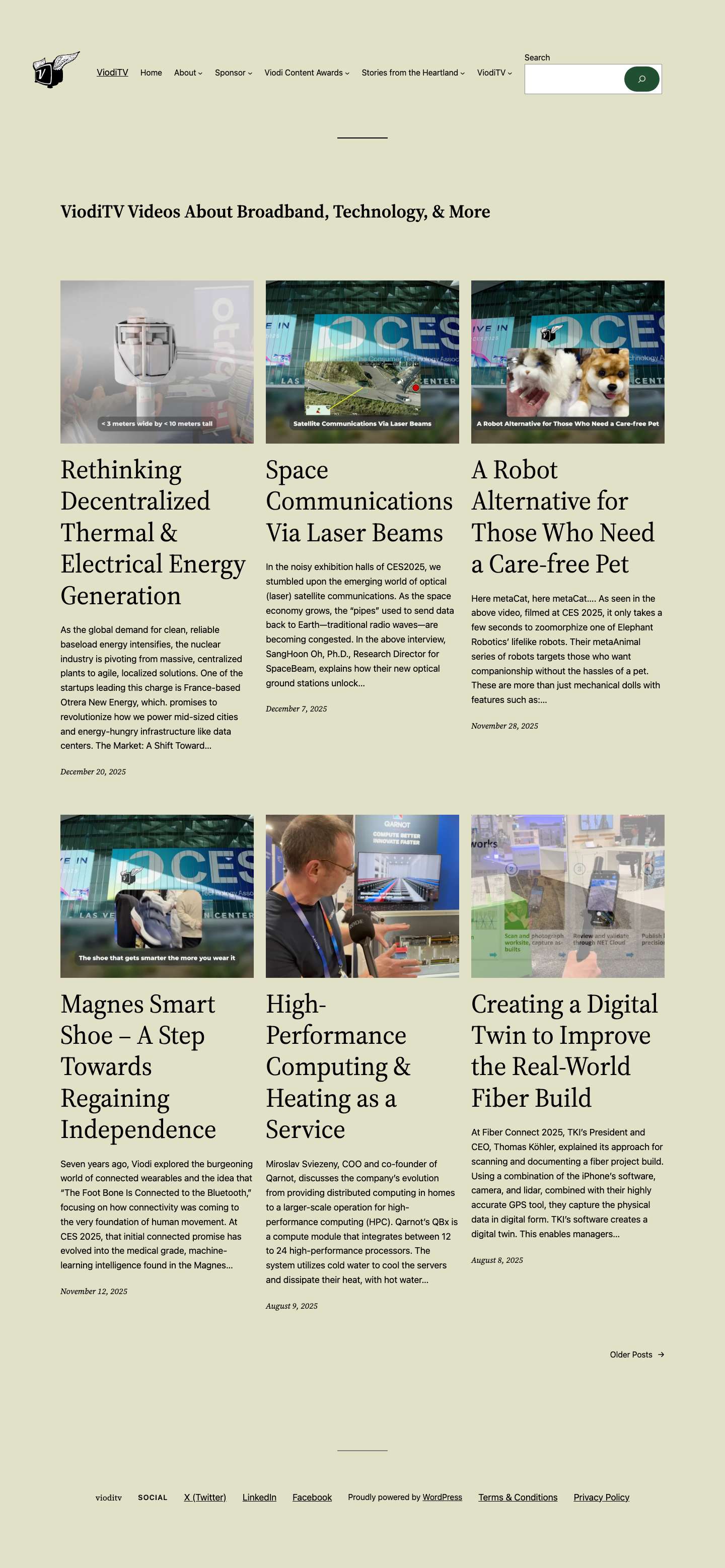 ViodiTV - The Video Bridge Between the Heartland and Silicon Valley - Full Screenshot