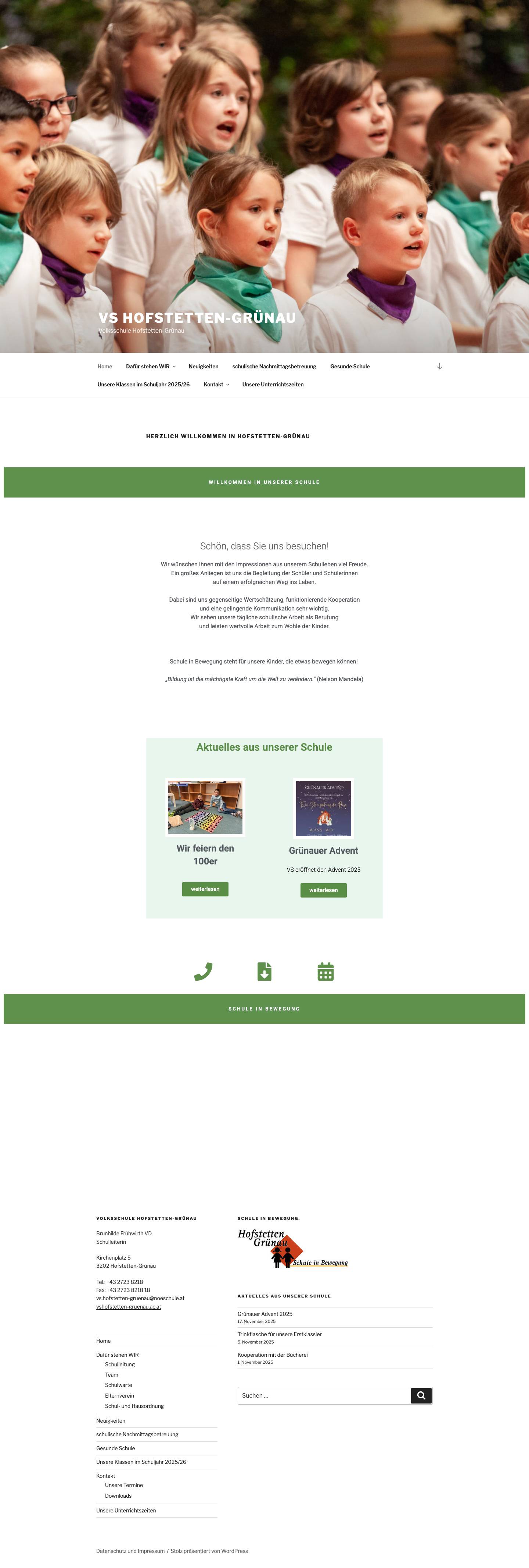 Herzlich willkommen in Hofstetten-Grünau - VS Hofstetten-Grünau - Full Screenshot