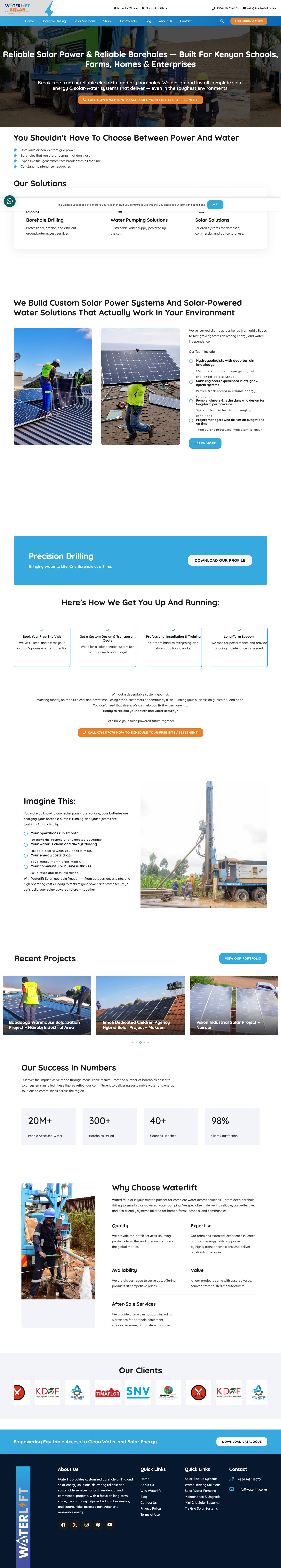 Home - Waterlift Solar Limited - Full Screenshot