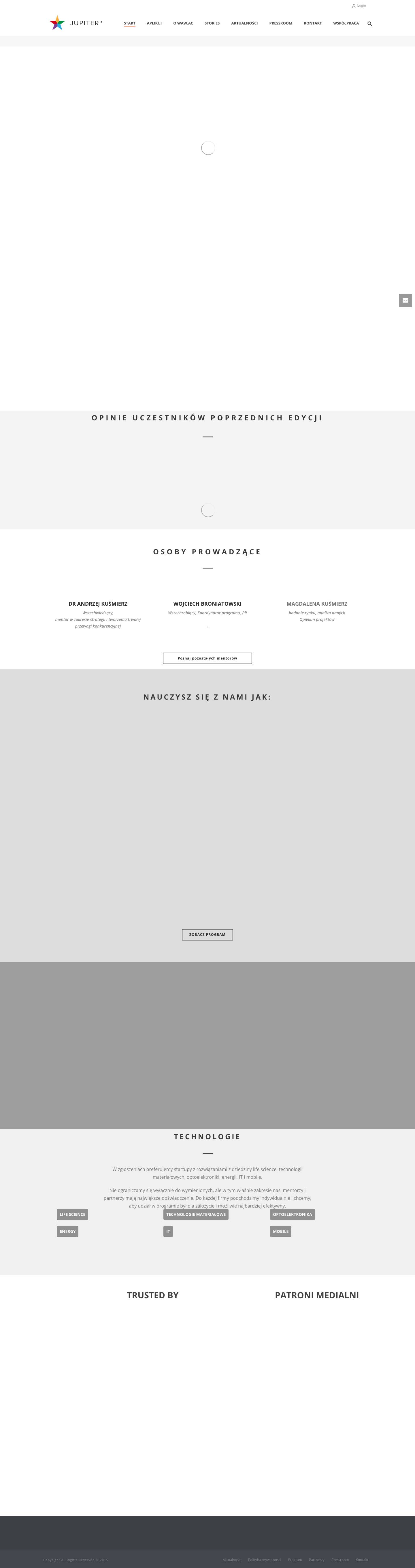 WAW.ac Warszawski Akcelerator dla Startupów Technologicznych WAW.ac - Full Screenshot