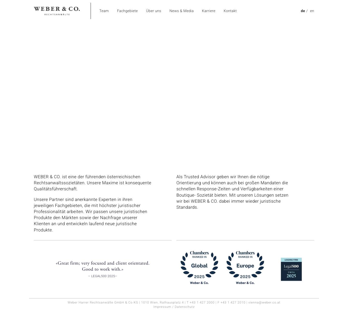 Home - WEBER & CO. | Finding Solutions. Setting Standards. - Full Screenshot