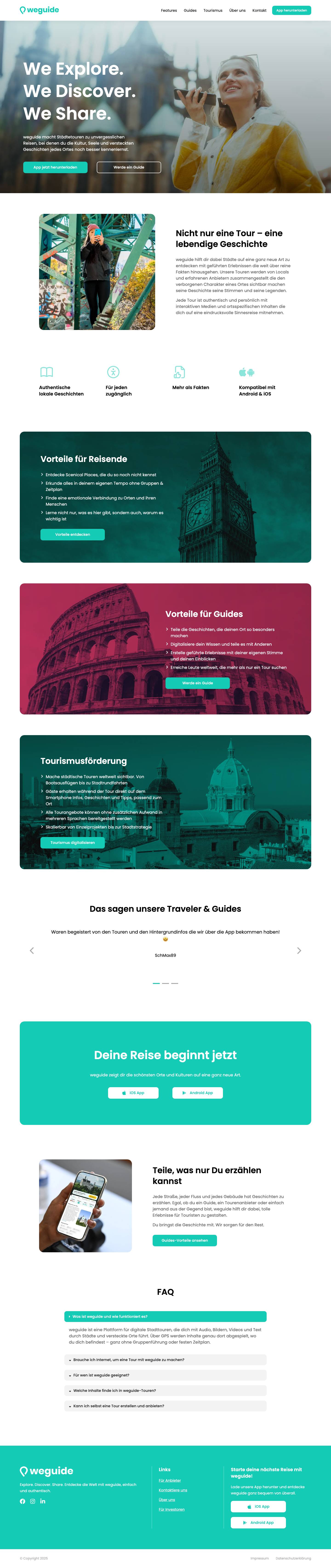 Entdecke neue Orte - Jetzt weguide App herunterladen - Full Screenshot