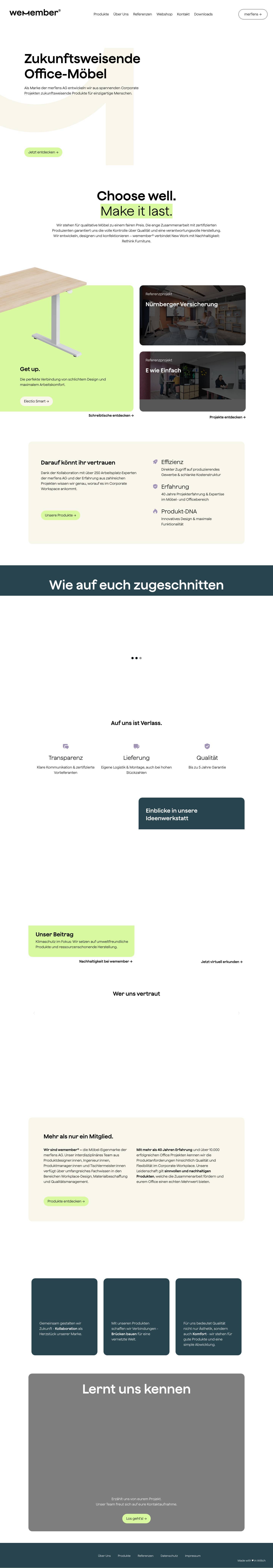 wemember – Zukunftsweisende Office-Möbel - Full Screenshot