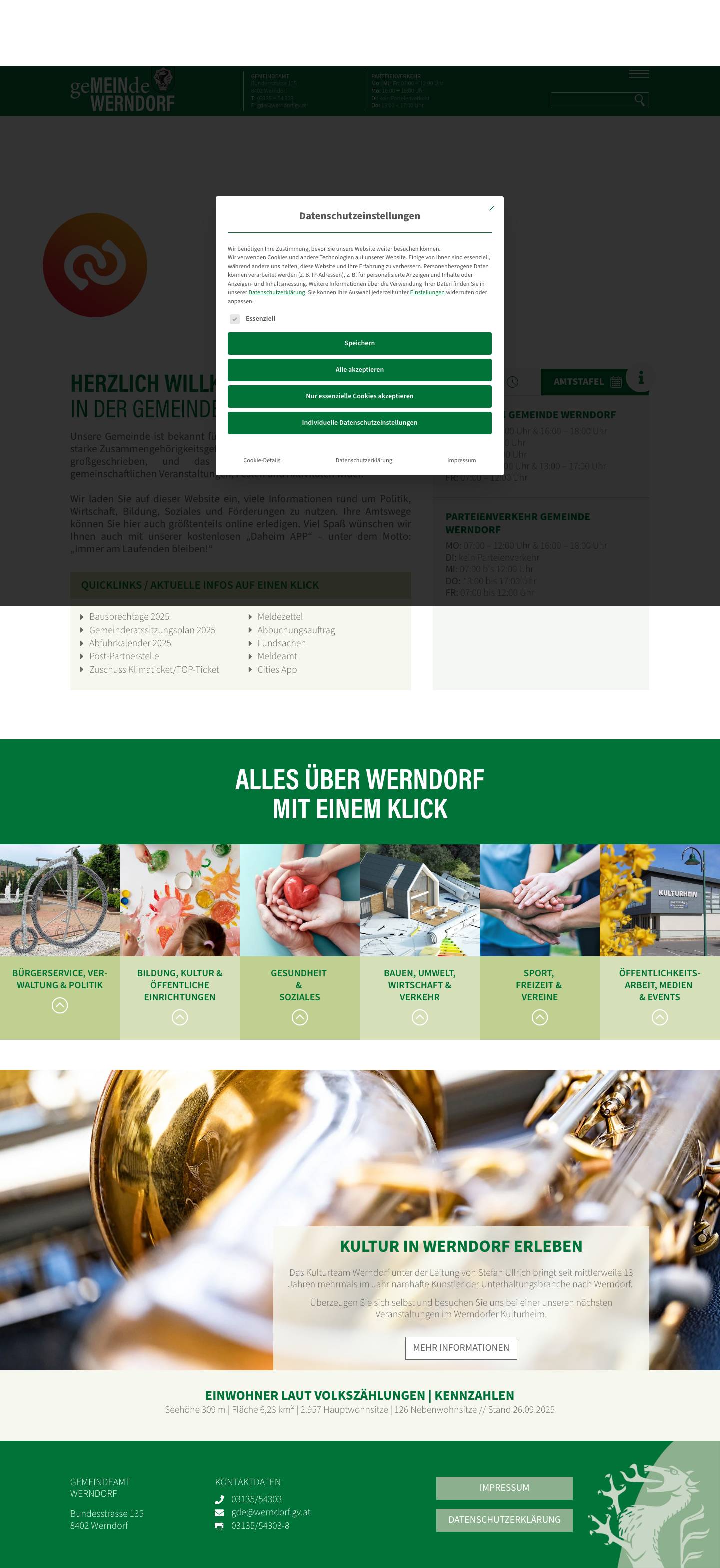 Startseite - Gemeinde Werndorf - Full Screenshot