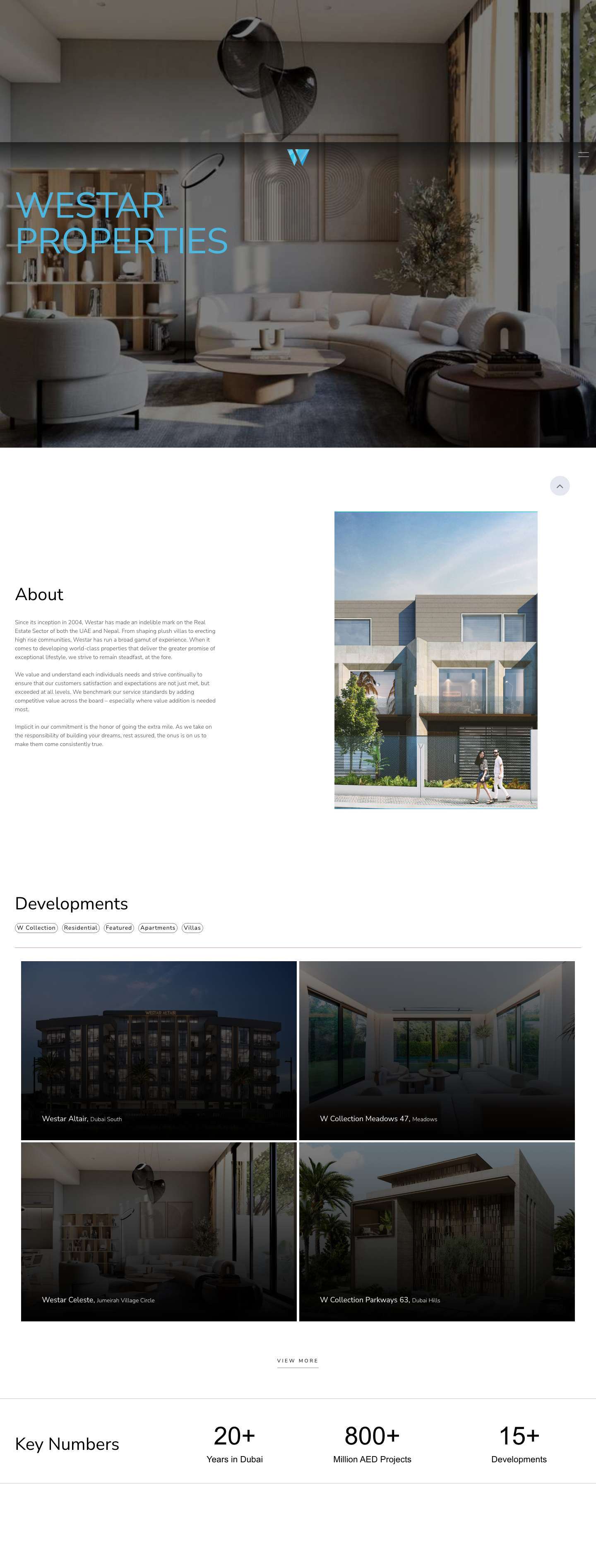 WESTAR PROPERTIESBack To Top Button - Full Screenshot