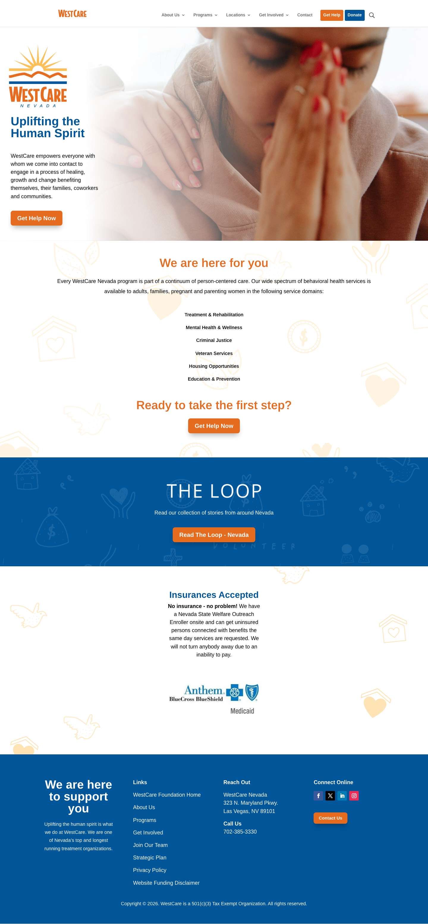 Home | WestCare Nevada - Full Screenshot