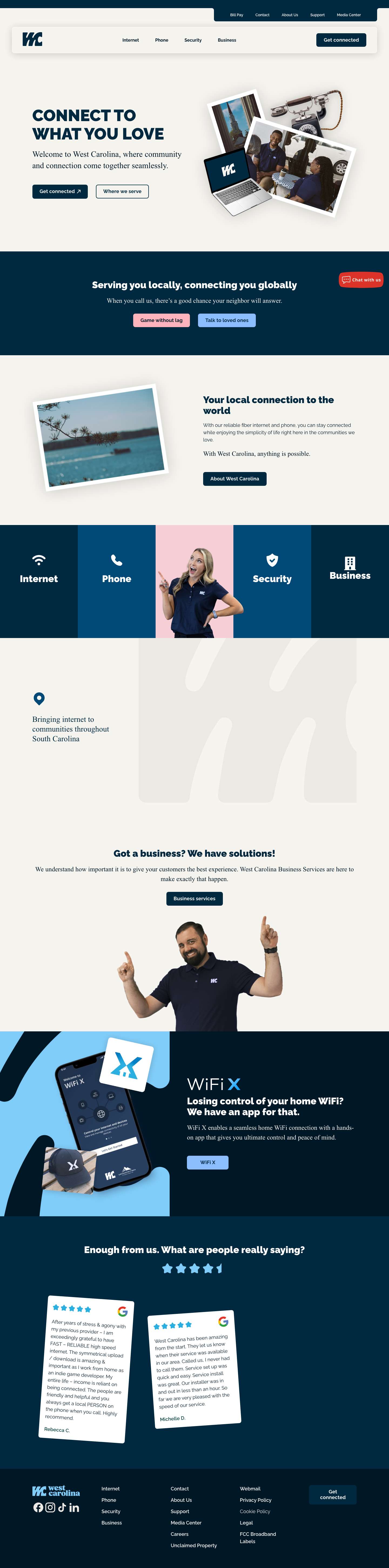 Home - West Carolina - Full Screenshot