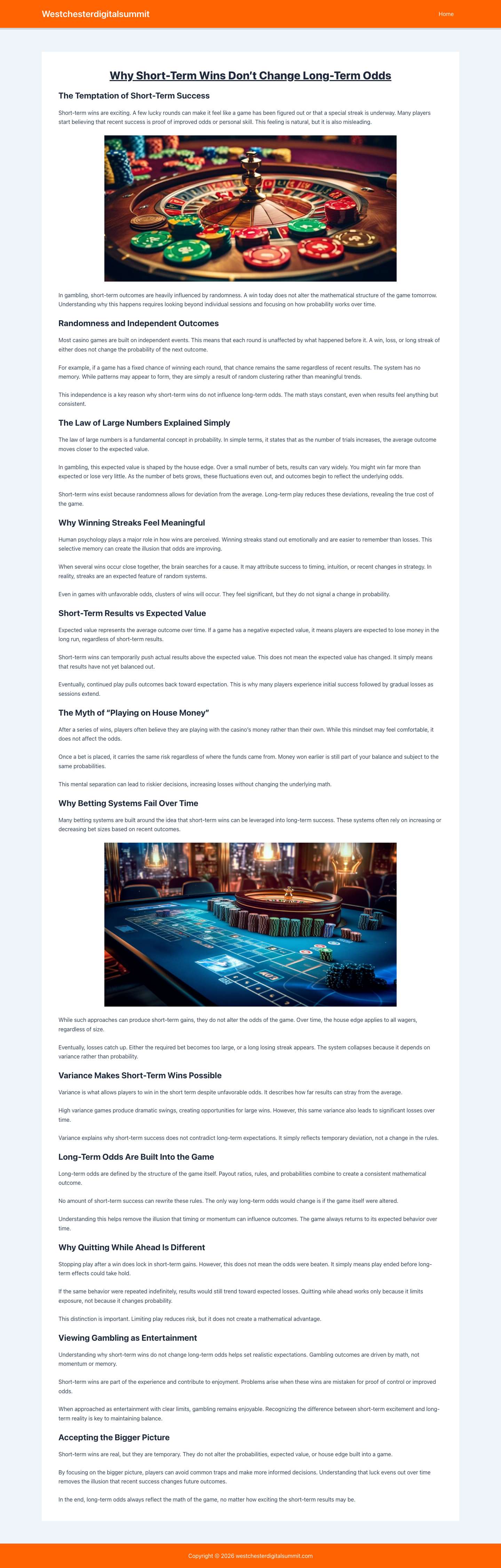 Why Short-Term Wins Don’t Affect Long-Term Odds - Full Screenshot