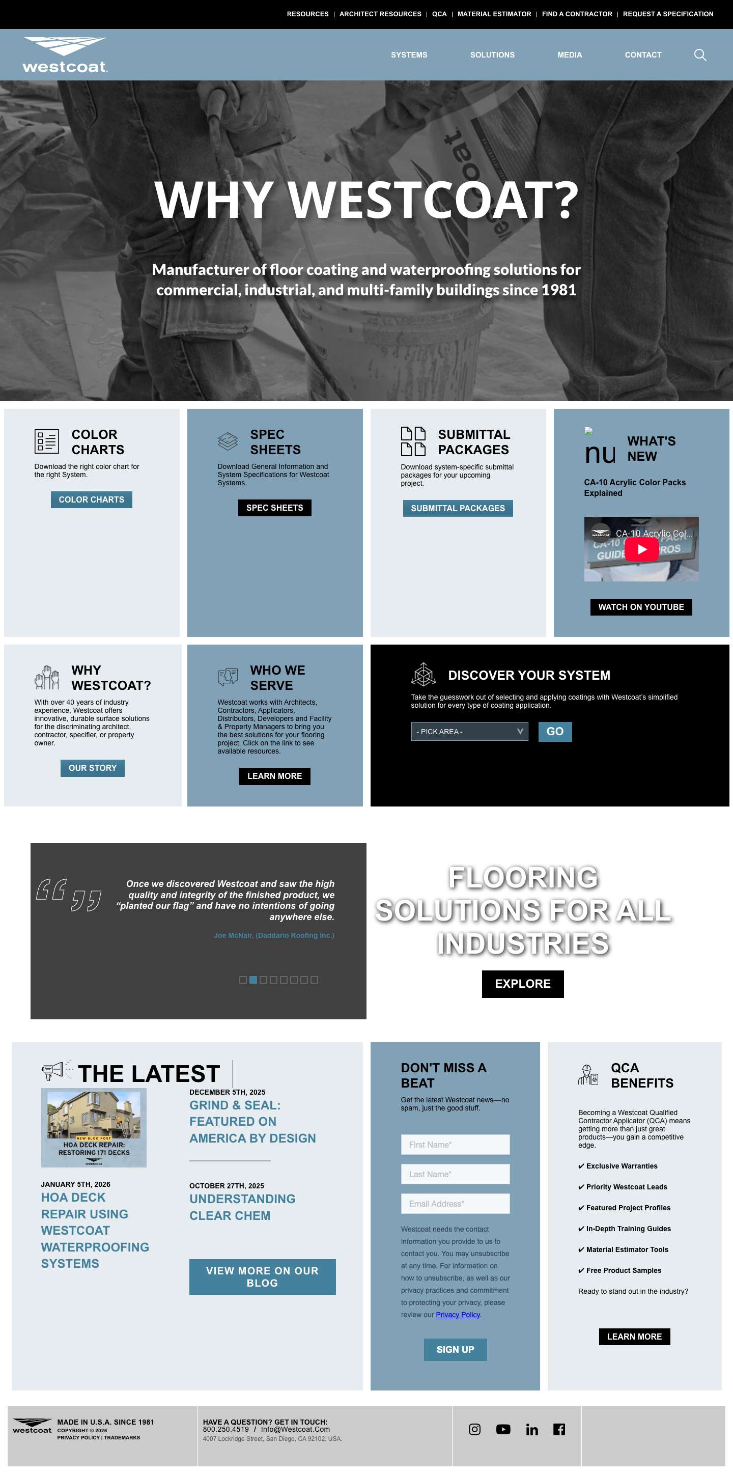 Home - Westcoat - Full Screenshot