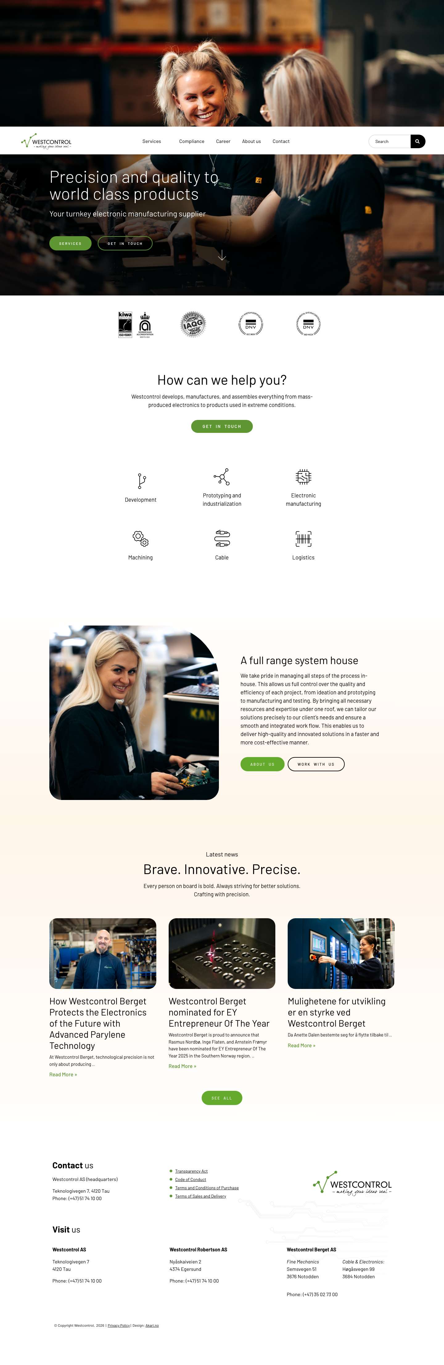 Home - Westcontrol - Full Screenshot