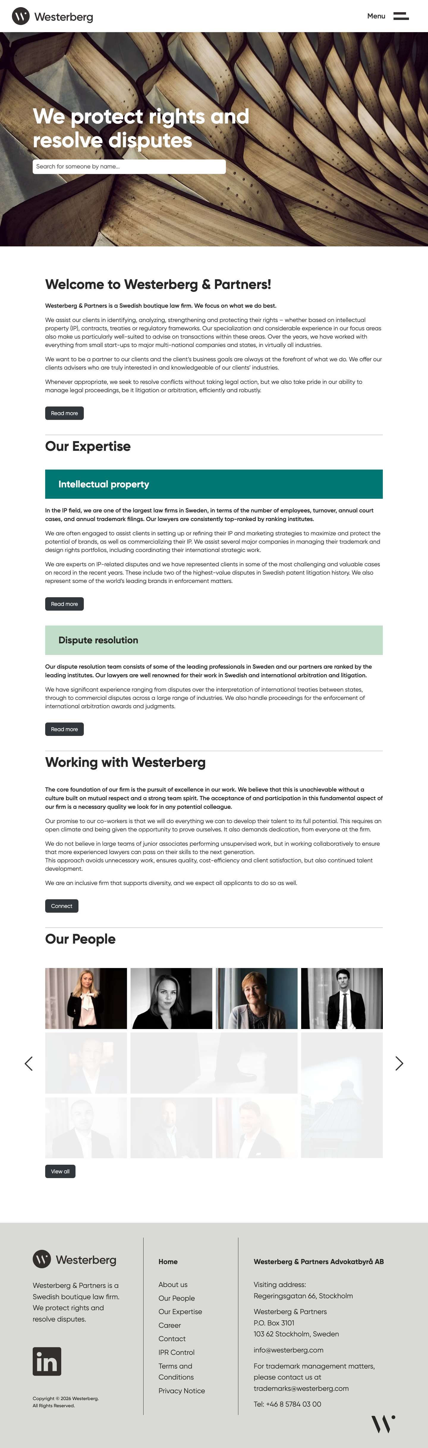 Homepage - Westerberg & Partners - Full Screenshot