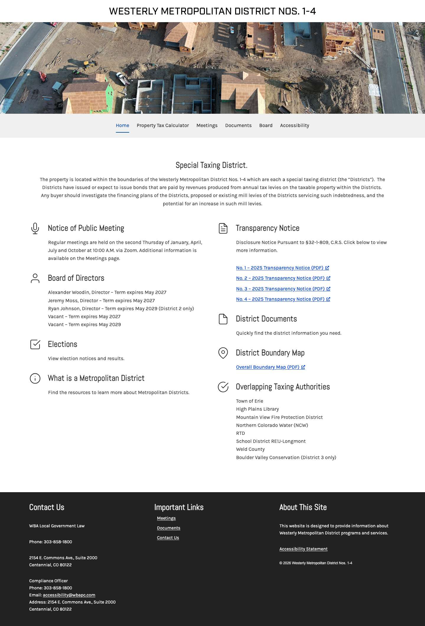Westerly Metropolitan District Nos. 1-4Toggle Menu - Full Screenshot
