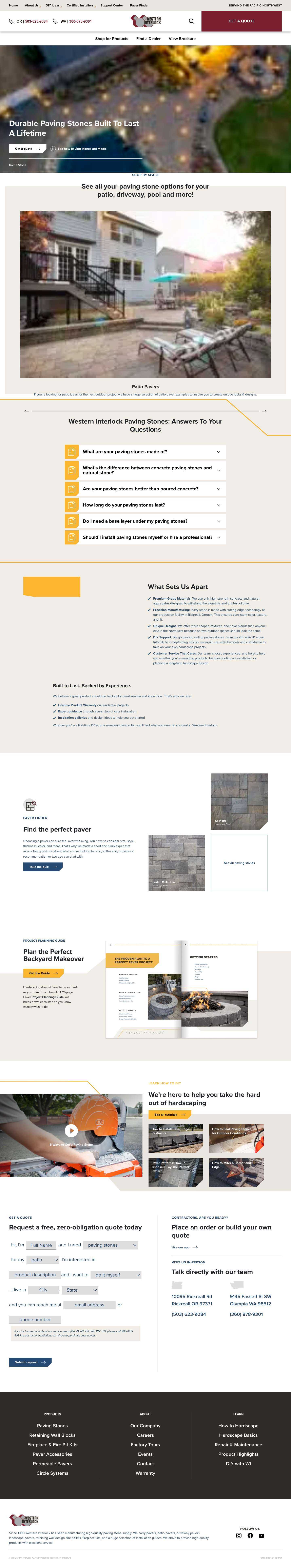 Durable Paving Stones Built To Last A Lifetime - Full Screenshot