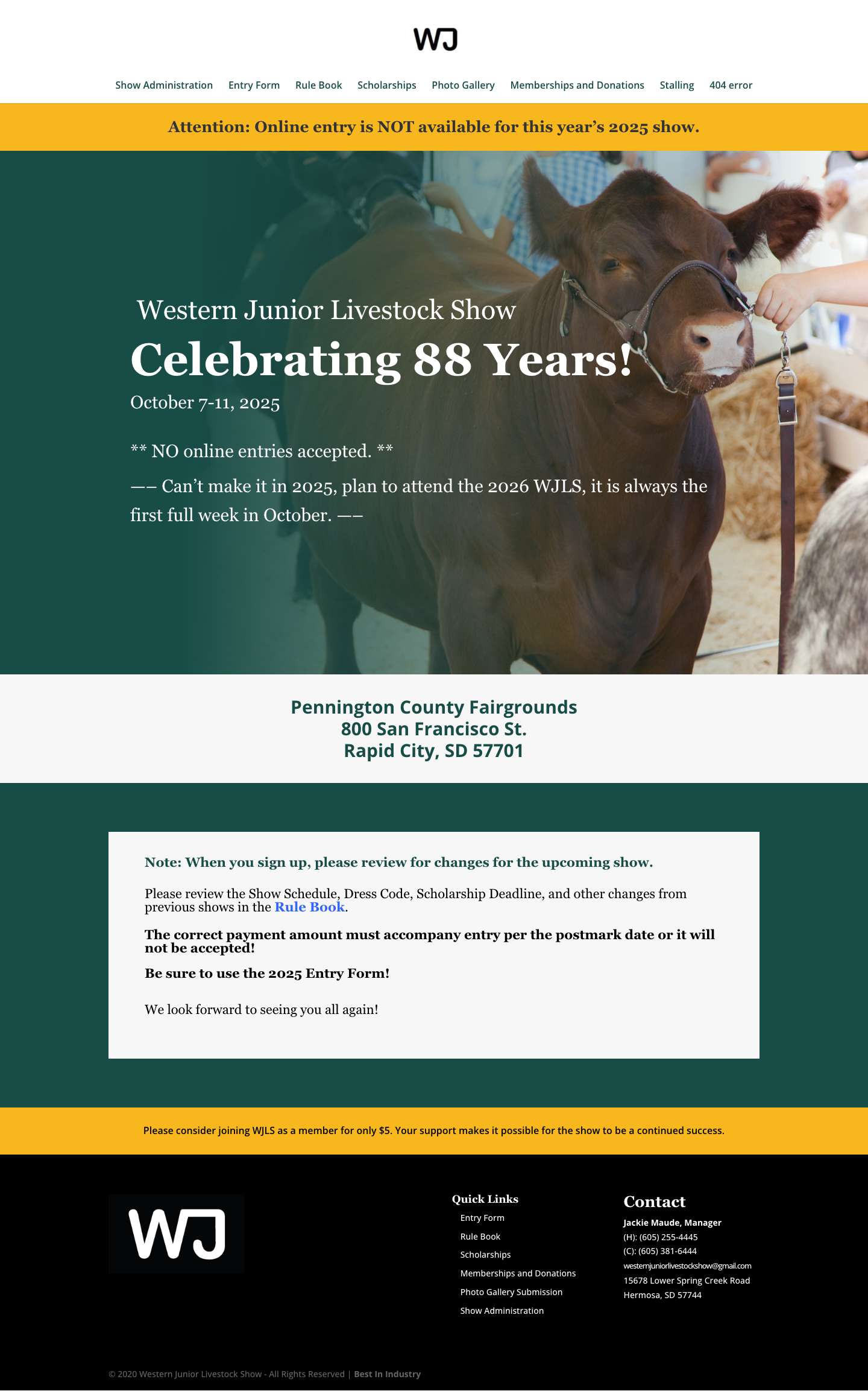 Western Junior Livestock Show - Full Screenshot