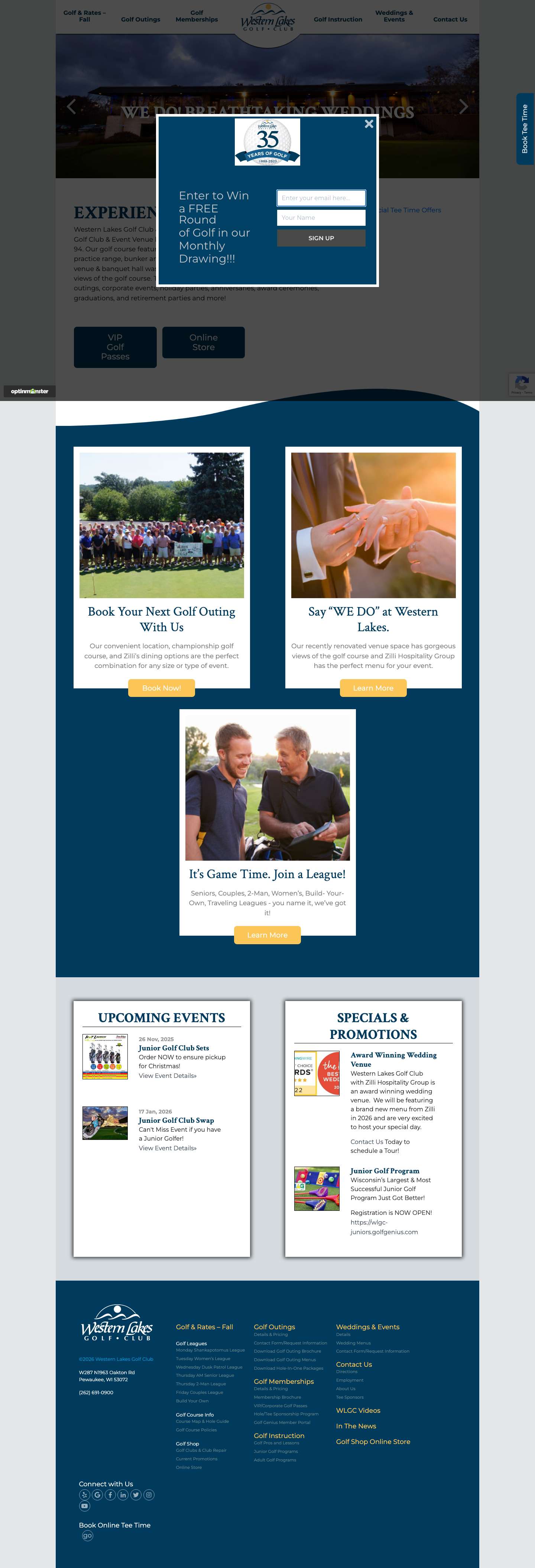 Home - Western Lakes Golf Club - Full Screenshot