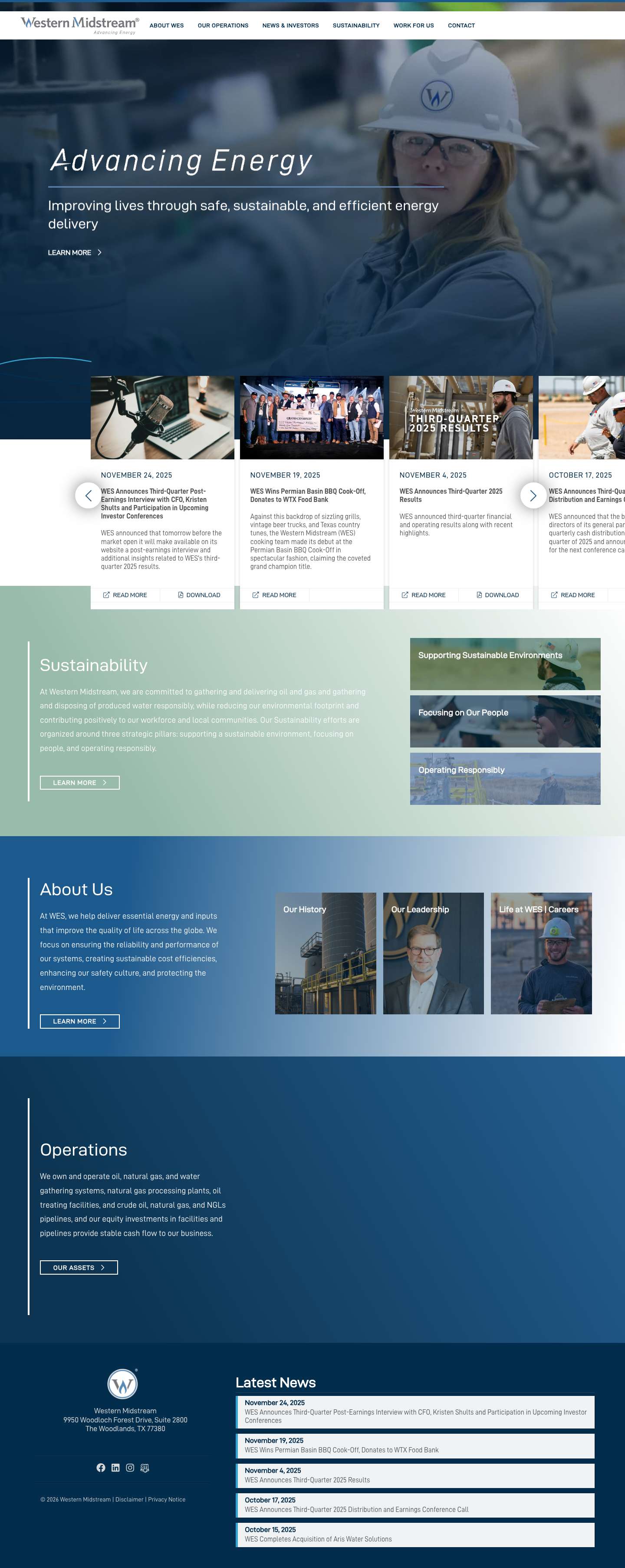 Western Midstream | WES - Full Screenshot