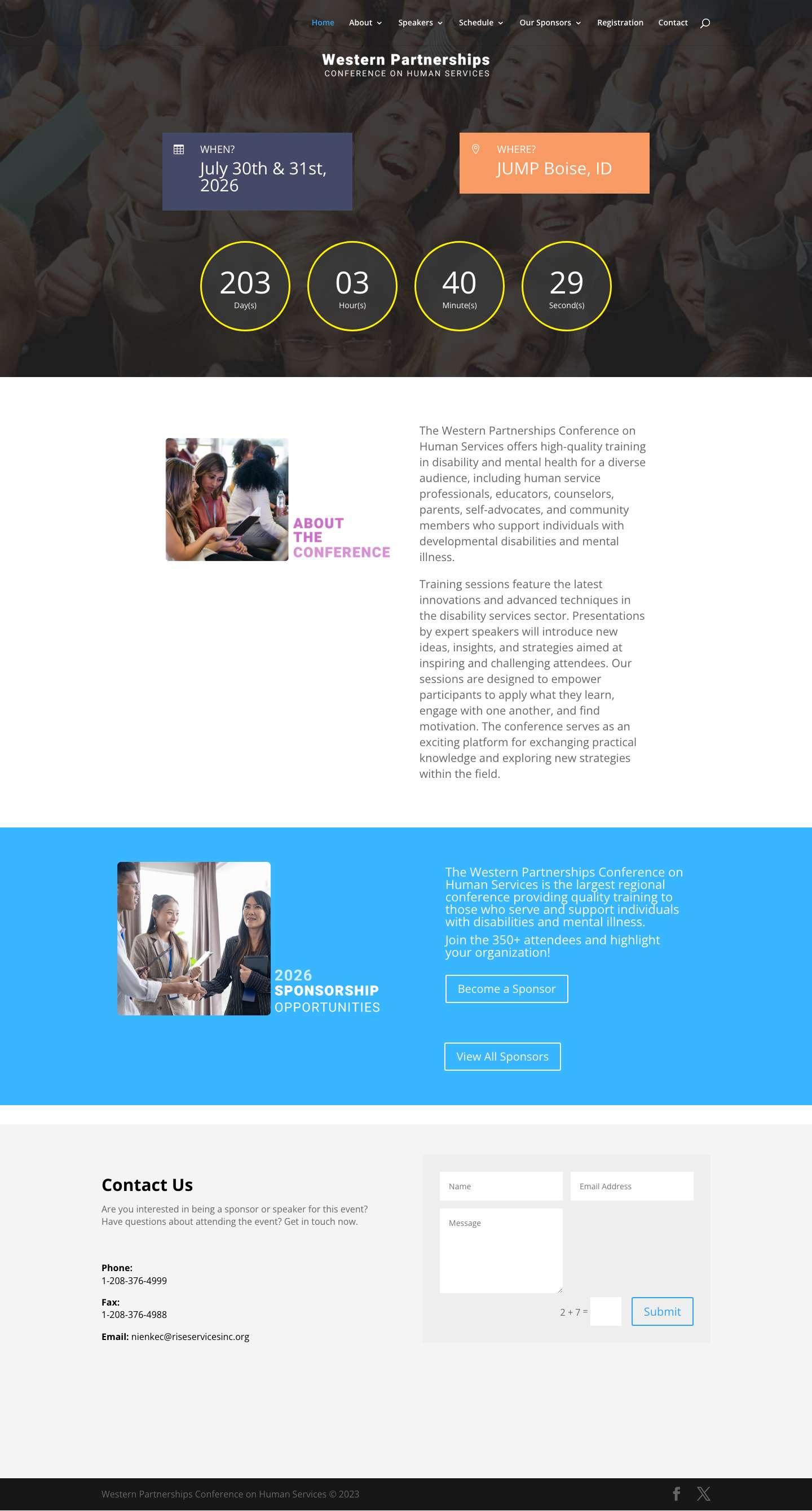 Idaho Partnerships Conference | Disability and Mental Health Training - Full Screenshot