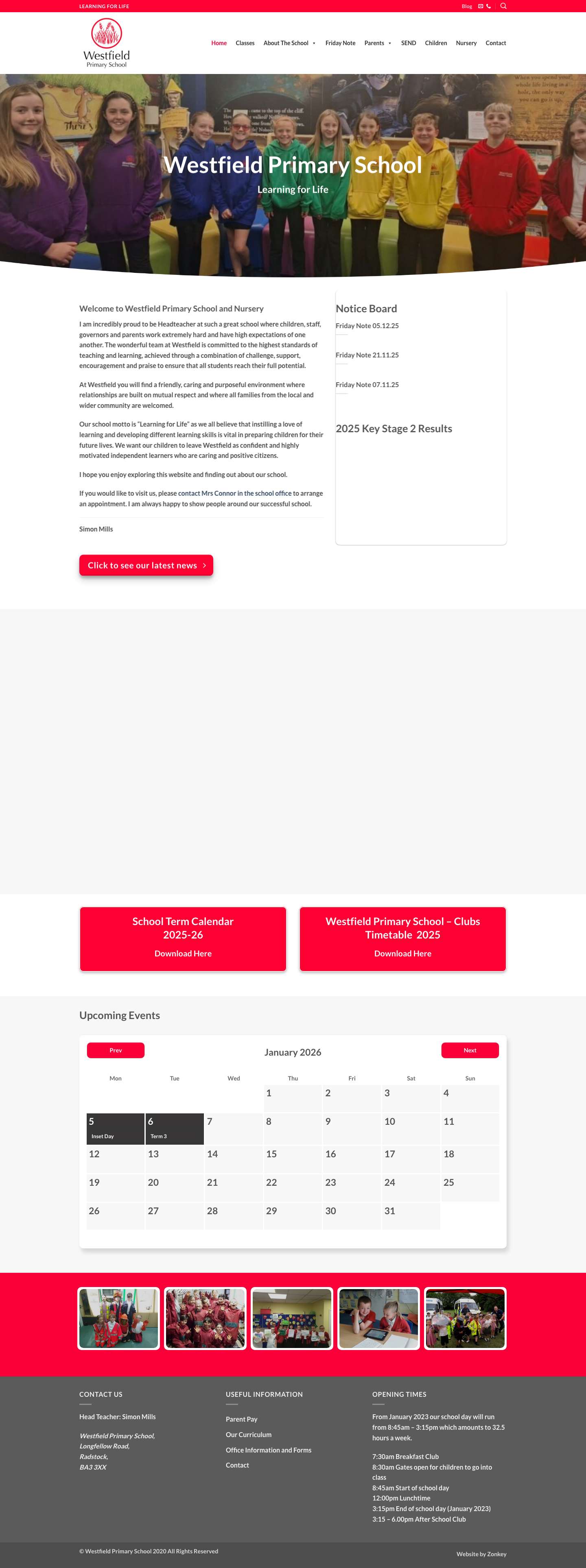 Westfield Primary School and Nursery | Radstock | Bath - Full Screenshot