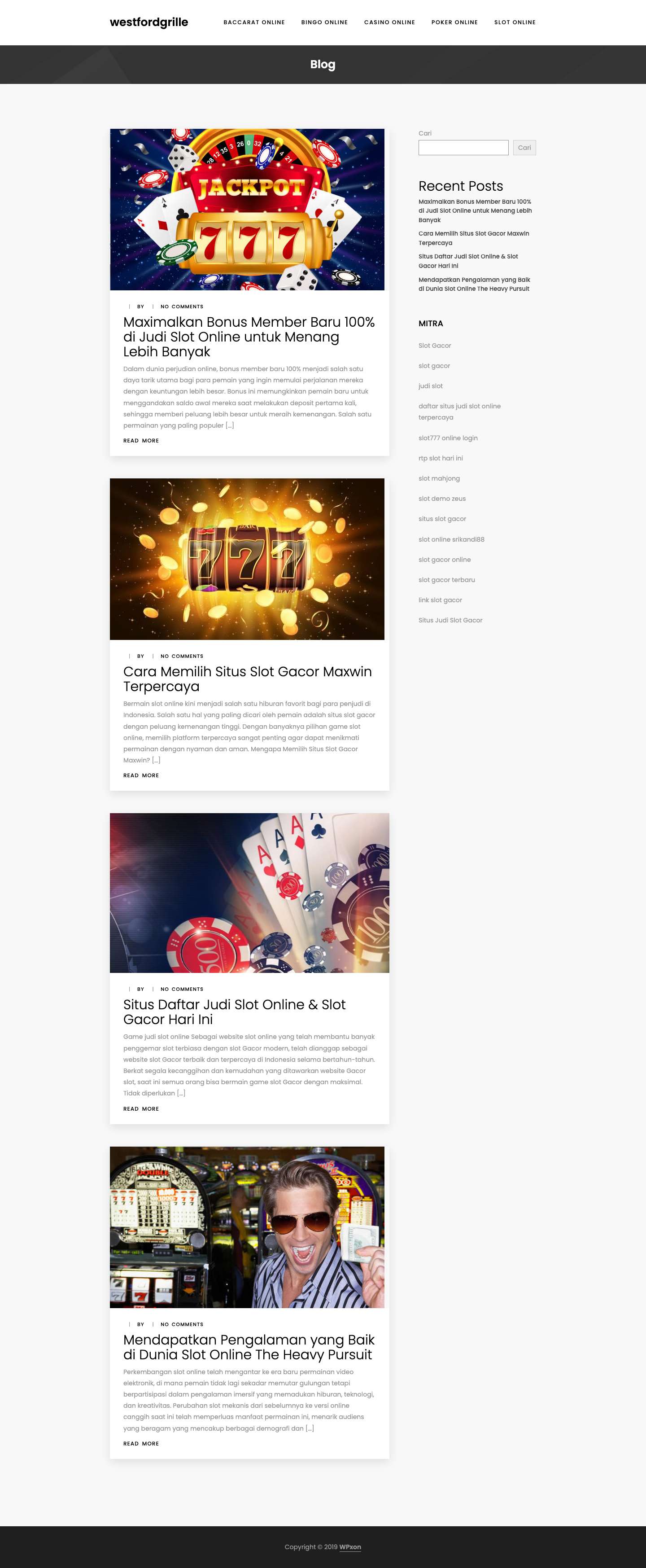 westfordgrille - Situs Slot Gacor Terpercaya dengan Fitur Spin Gratis - Full Screenshot