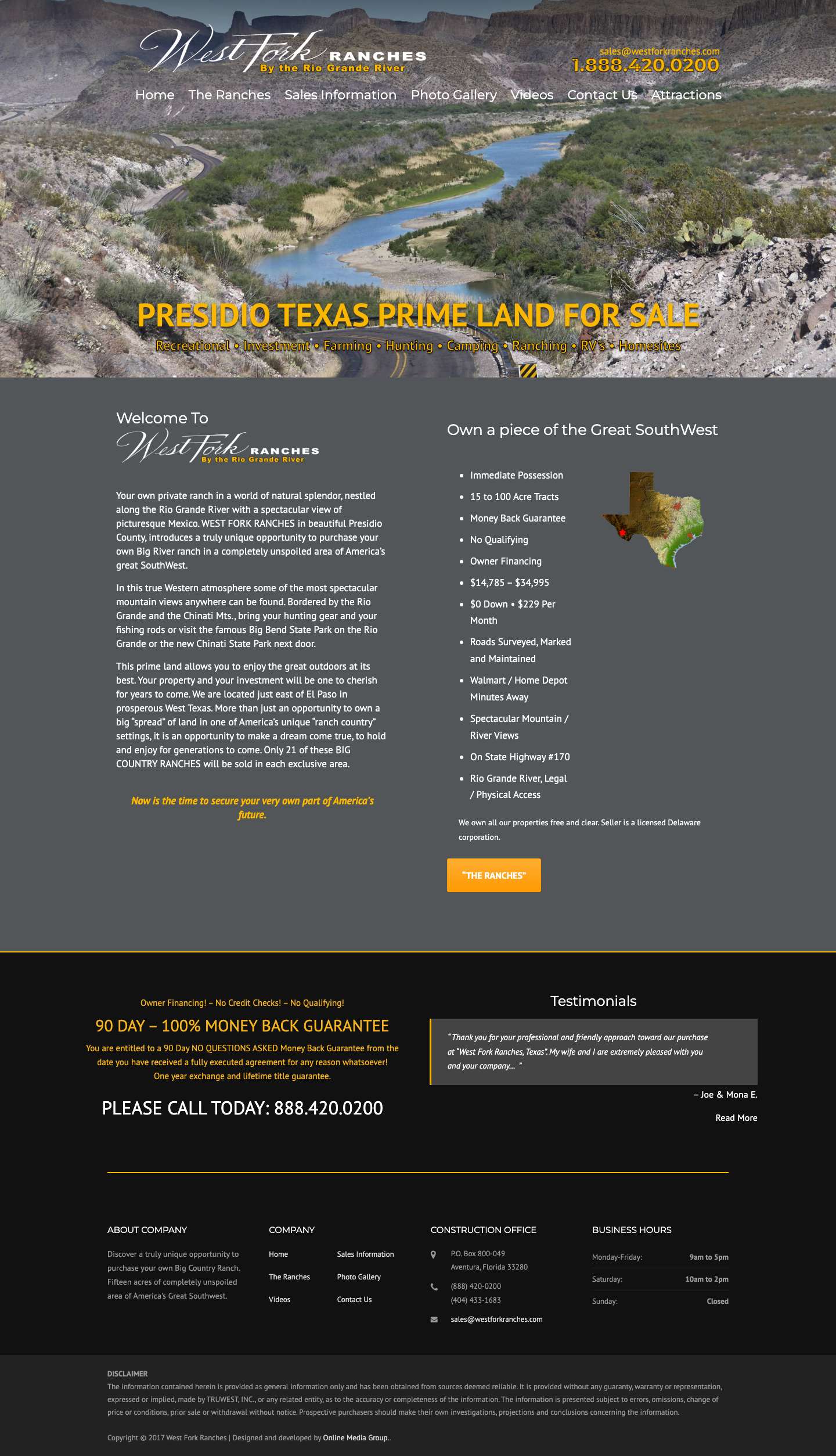 West Fork Ranches | By The Rio Grande River - Full Screenshot