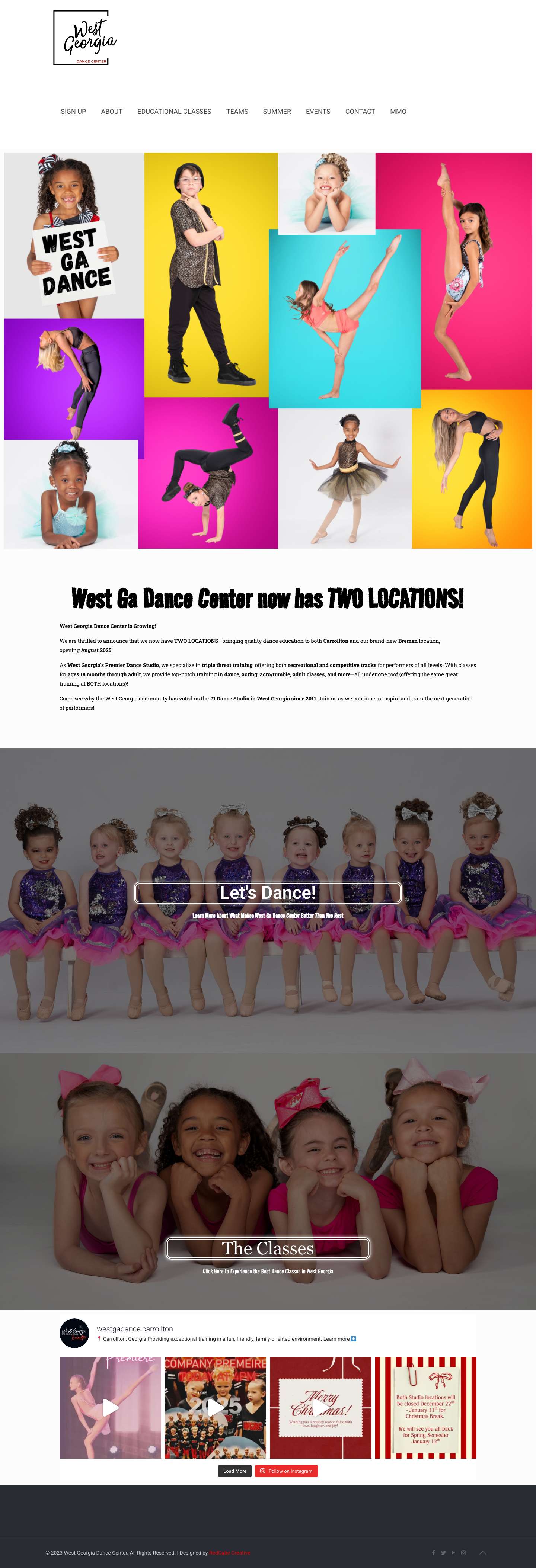 West GA Dance Center – Home - Full Screenshot