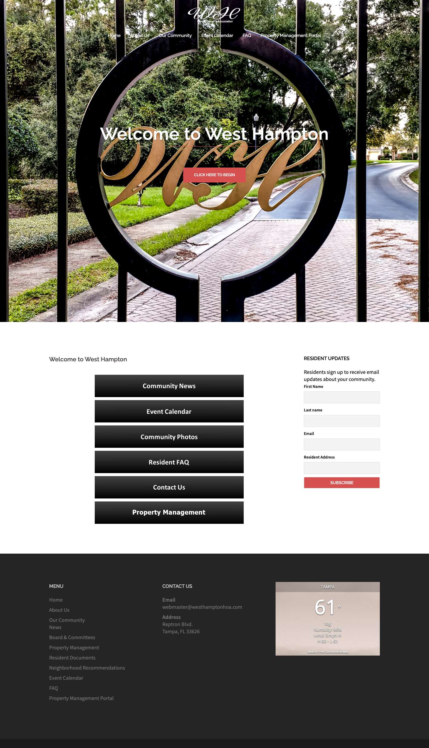 West Hampton - A Premiere Tampa Family Community - Full Screenshot