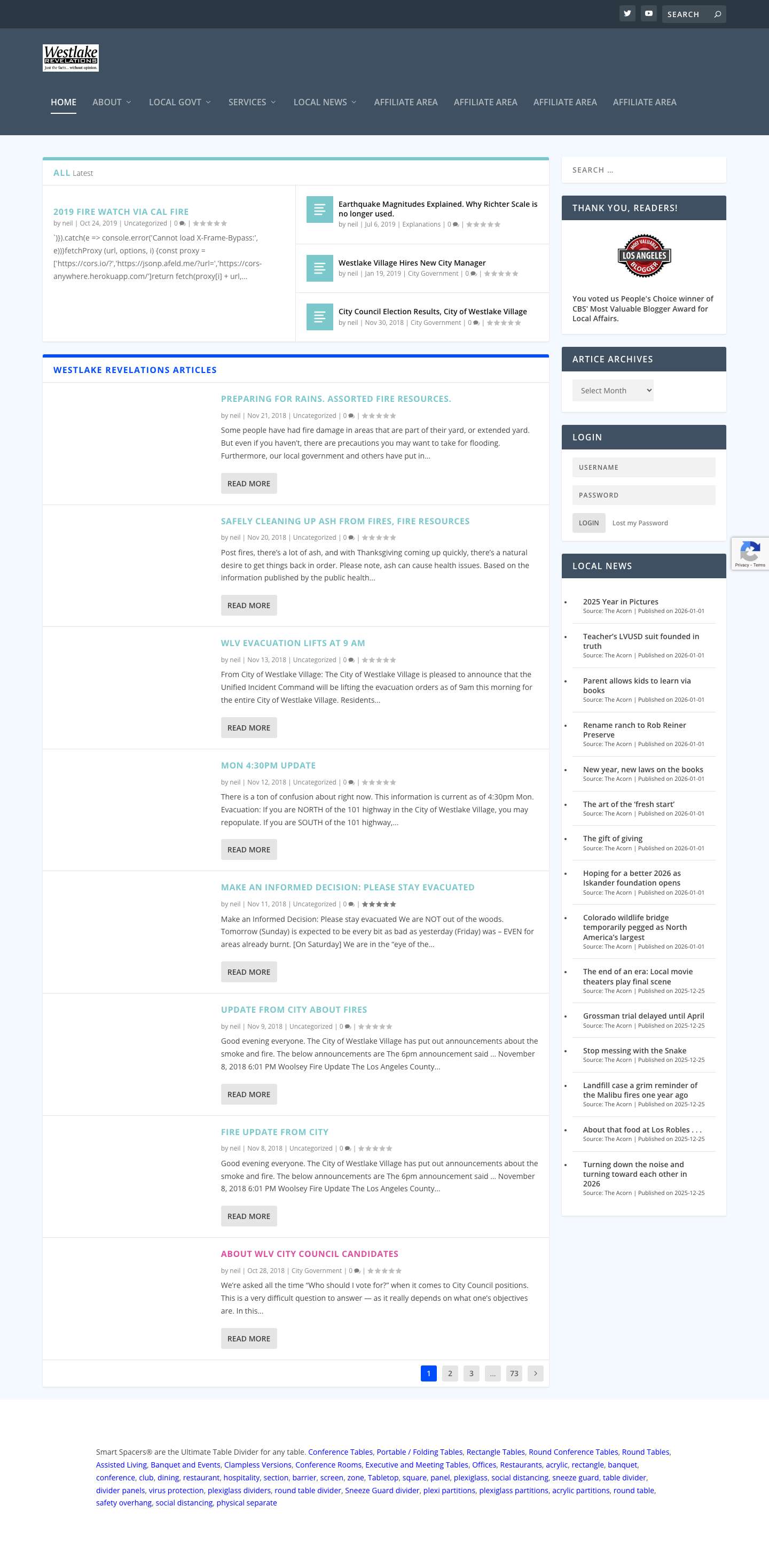 Westlake Revelations | Just the facts… without opinion. - Full Screenshot