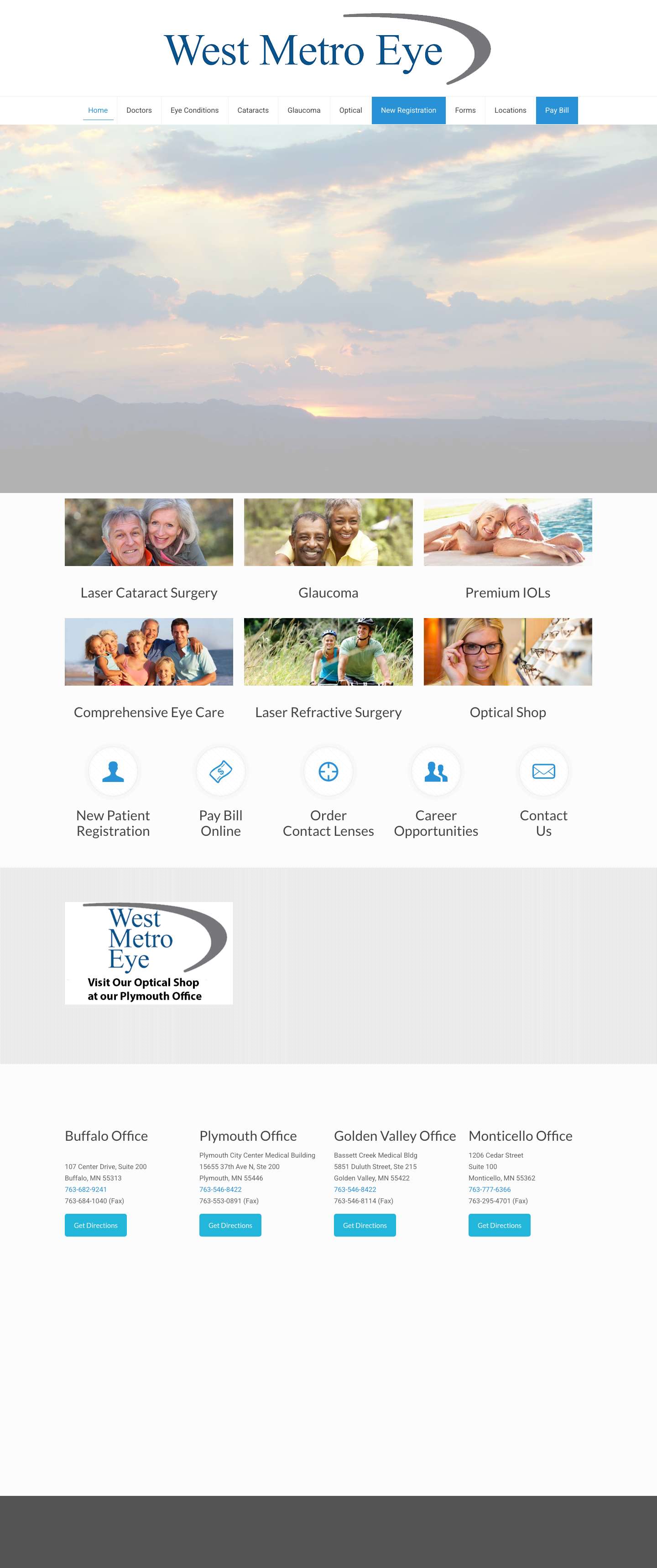 West Metro Ophthalmology - LASIK Cataracts Minneapolis MN - Full Screenshot