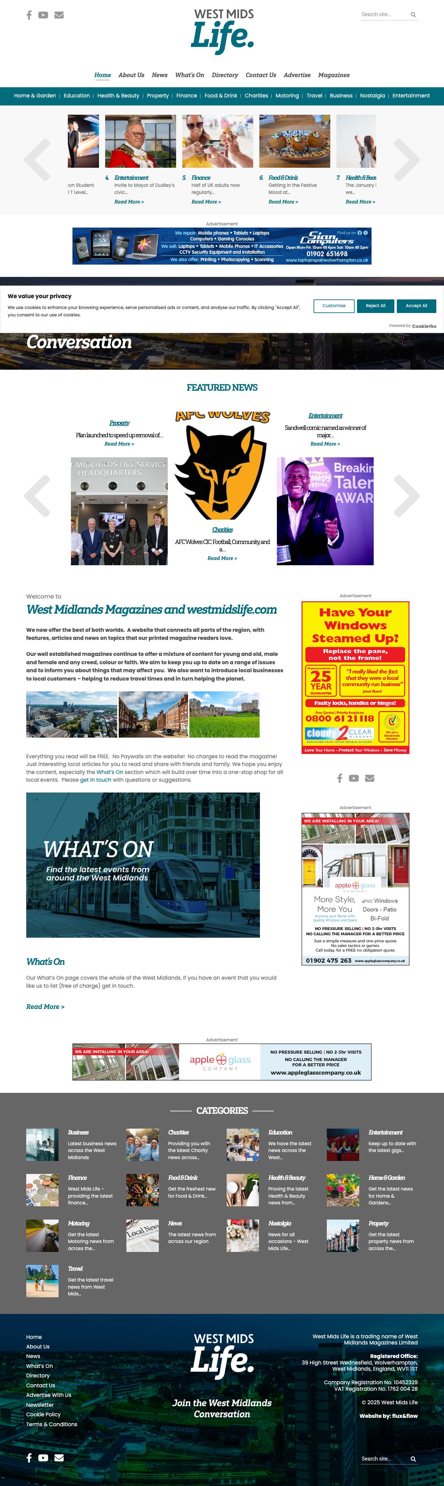 Home | West Mids Life - Full Screenshot