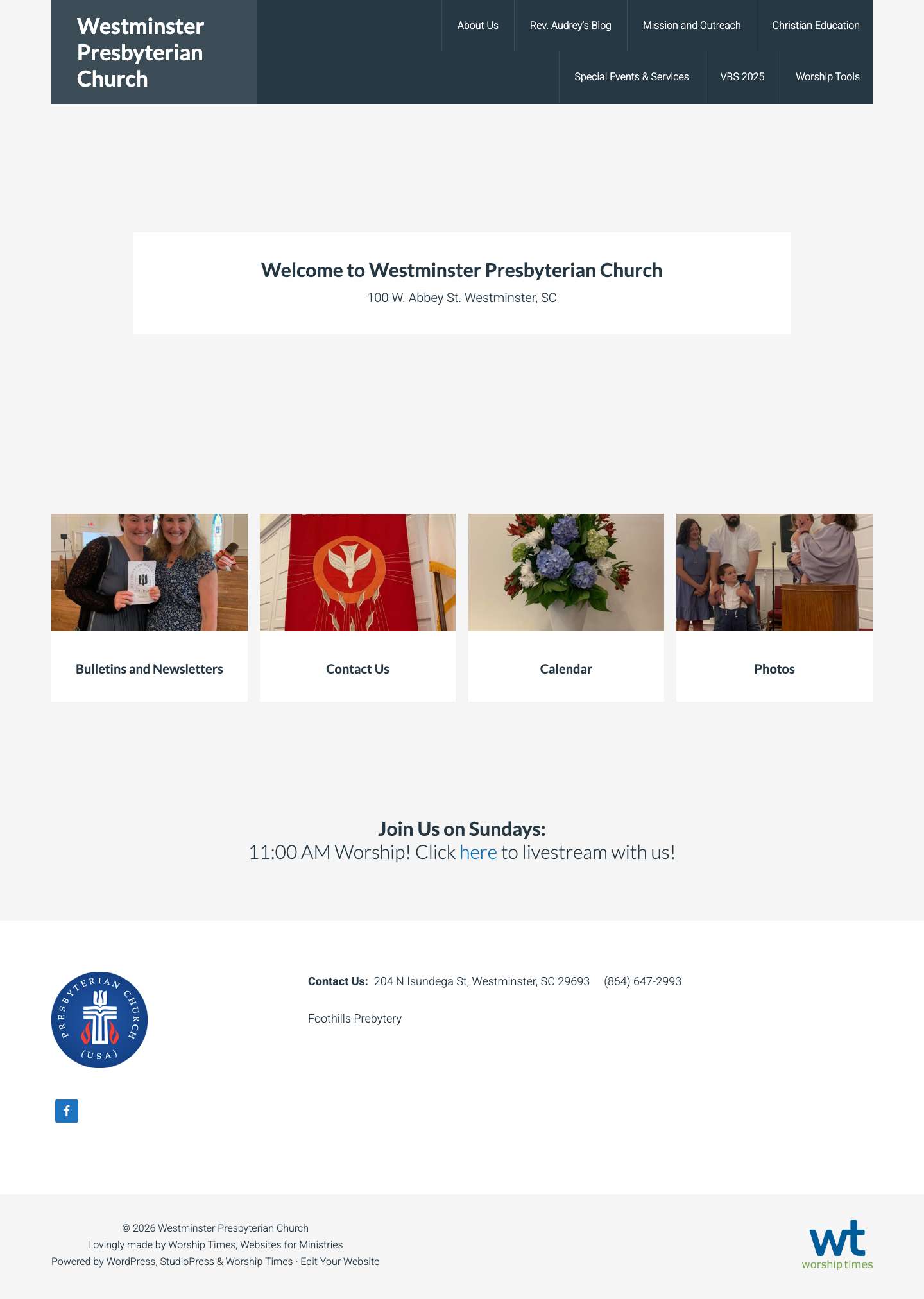 Westminster Presbyterian ChurchFacebook - Full Screenshot