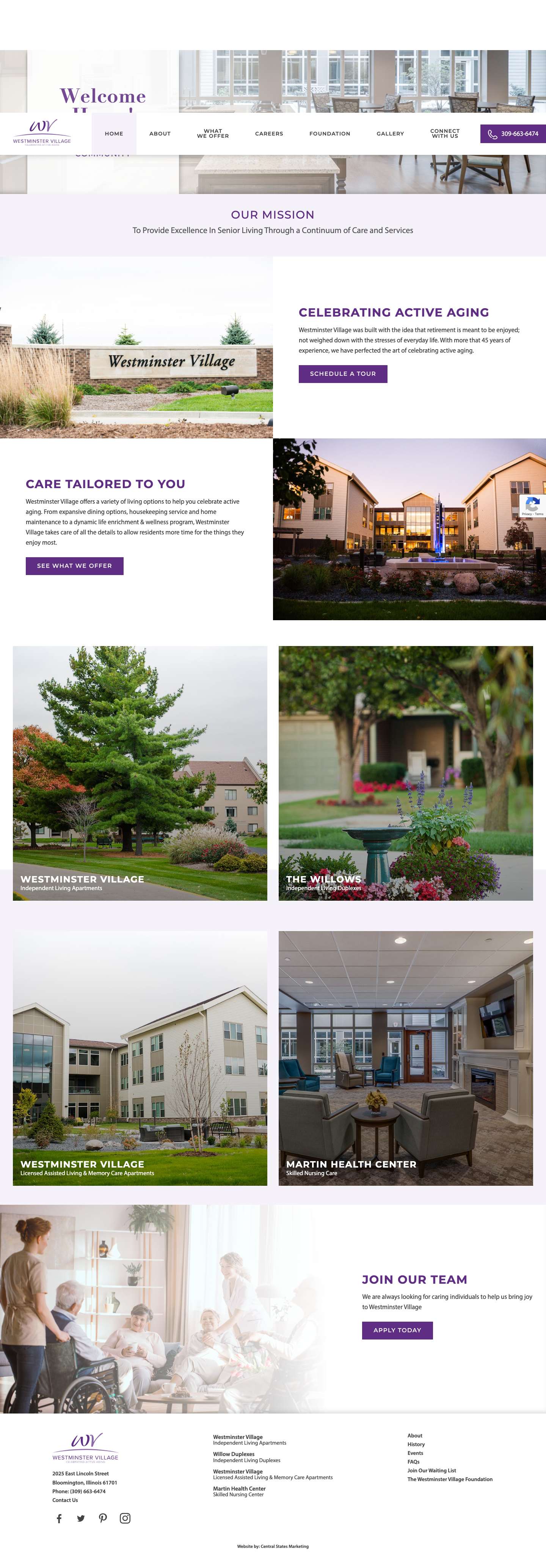 Home - Westminster Village Inc.Home - Westminster Village Inc. - Full Screenshot