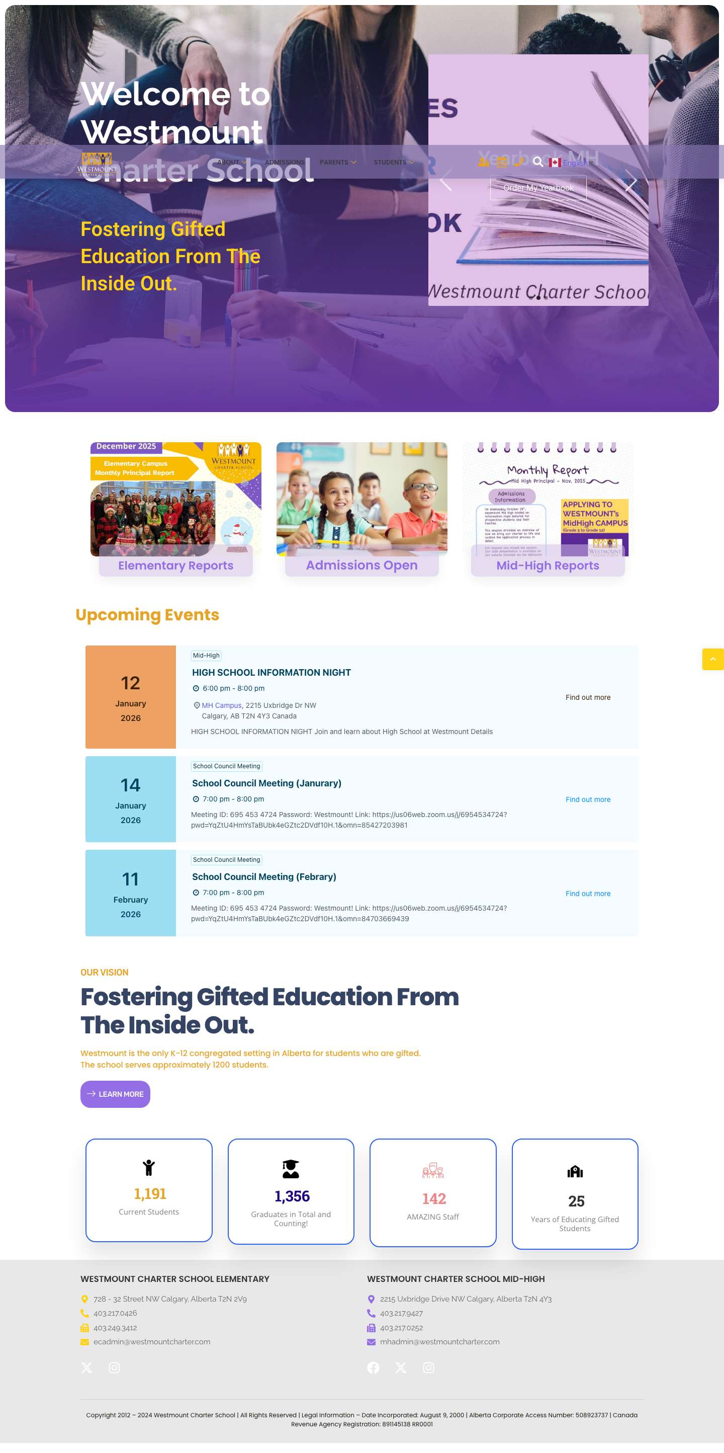 westmountcharter.com - Full Screenshot