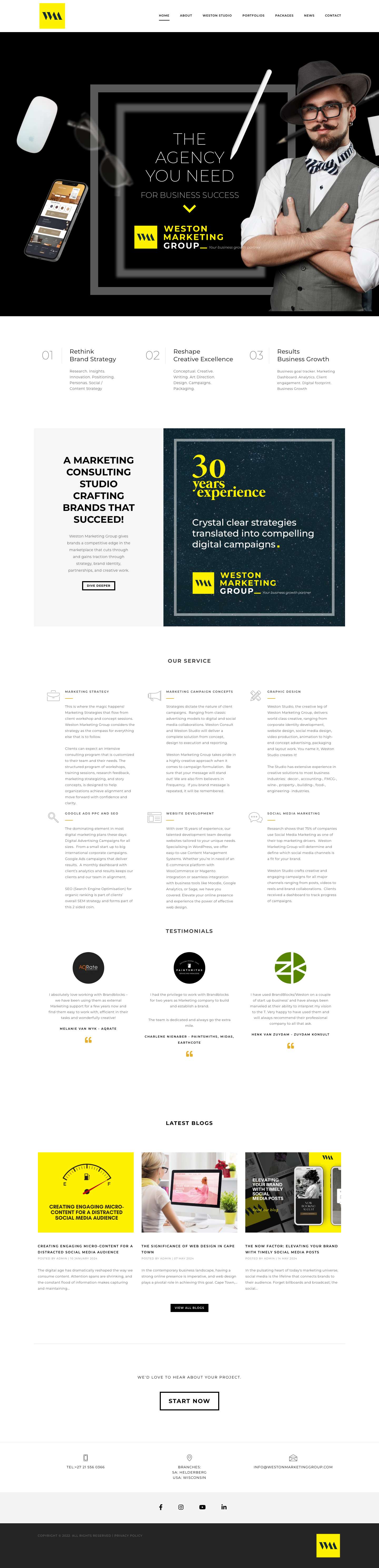 Home - Weston Marketing Group - Full Screenshot