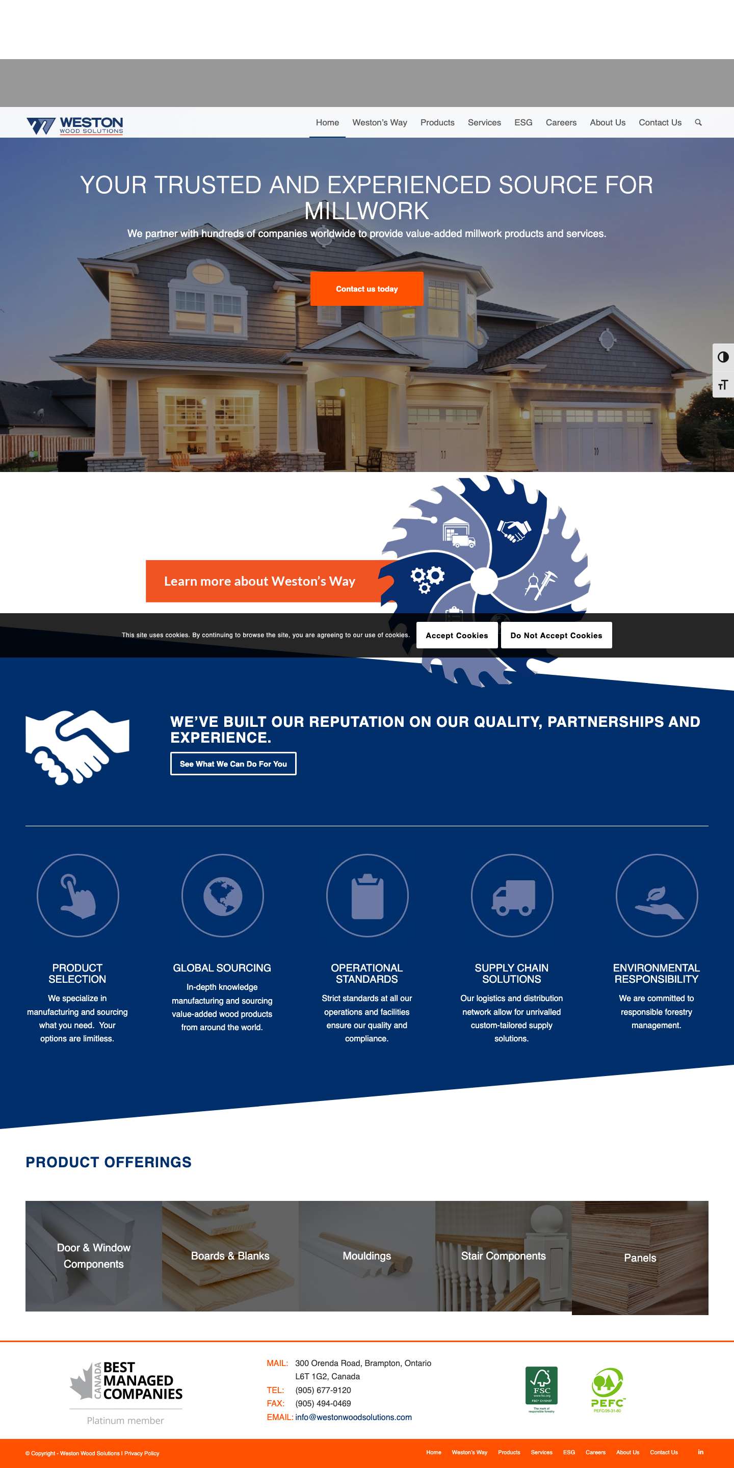 Home - Weston Wood Solutions - Full Screenshot