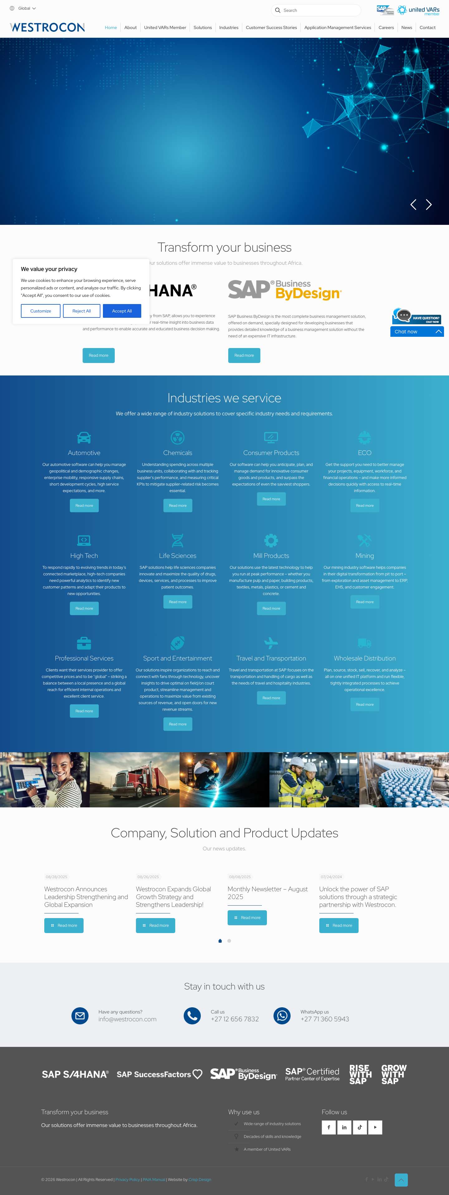 Home - Westrocon - Full Screenshot