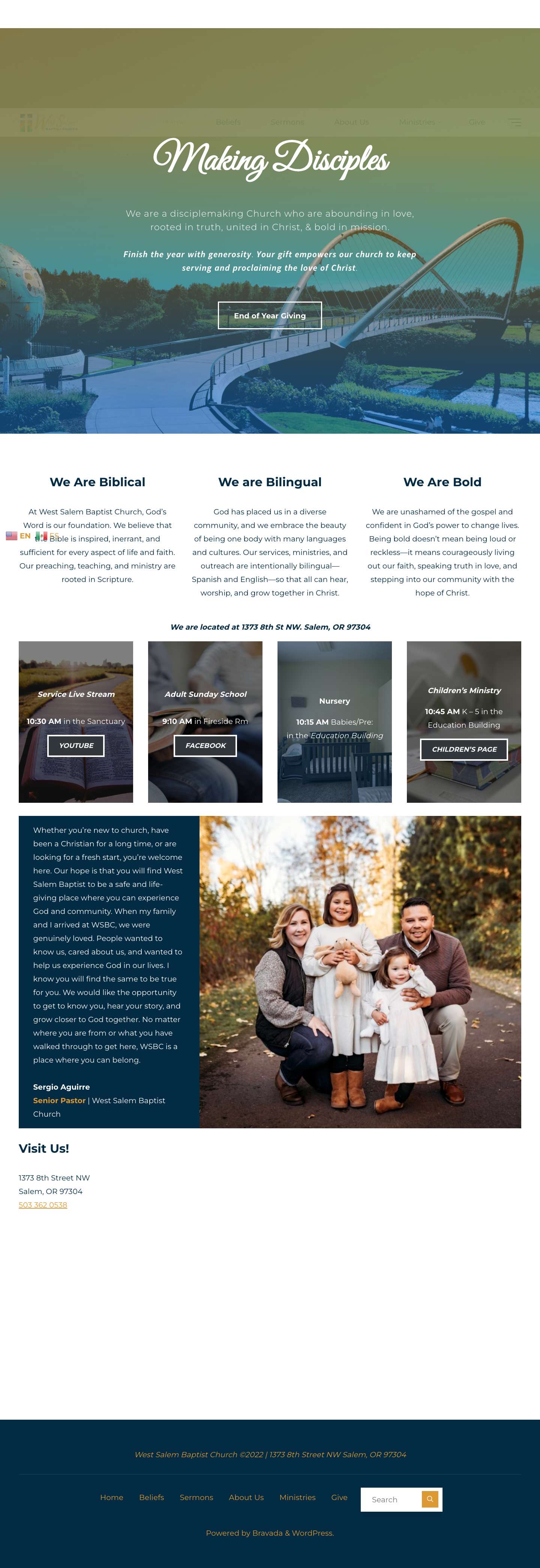 We spur one another to Love God, our Neighbors, and people from all Nations. - Full Screenshot