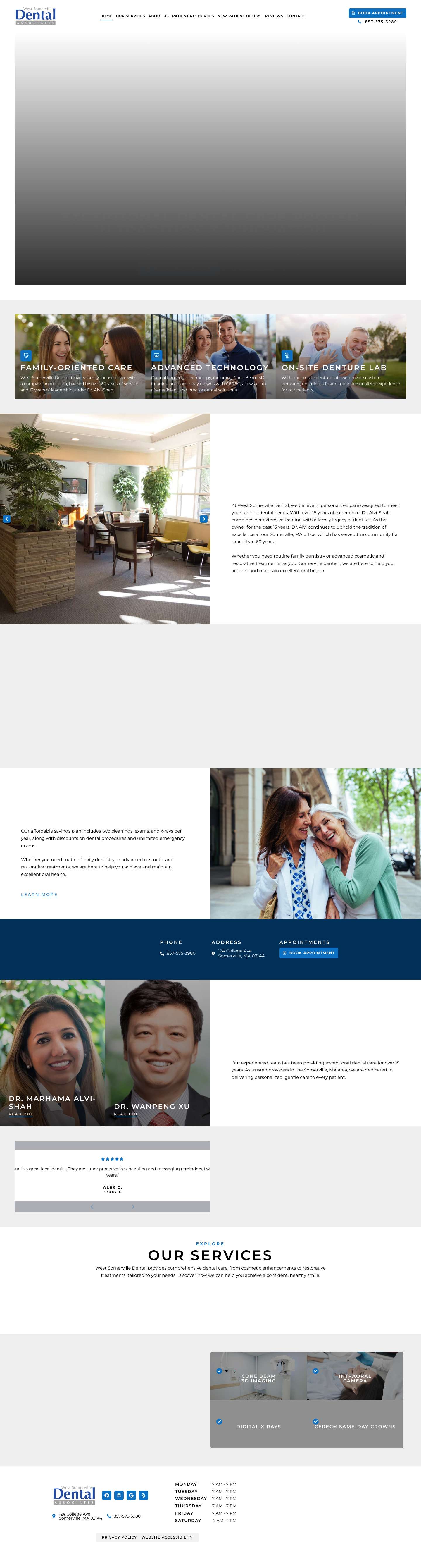 Somerville Dentist — West Somerville Dental Associates — Somerville, MA - Full Screenshot