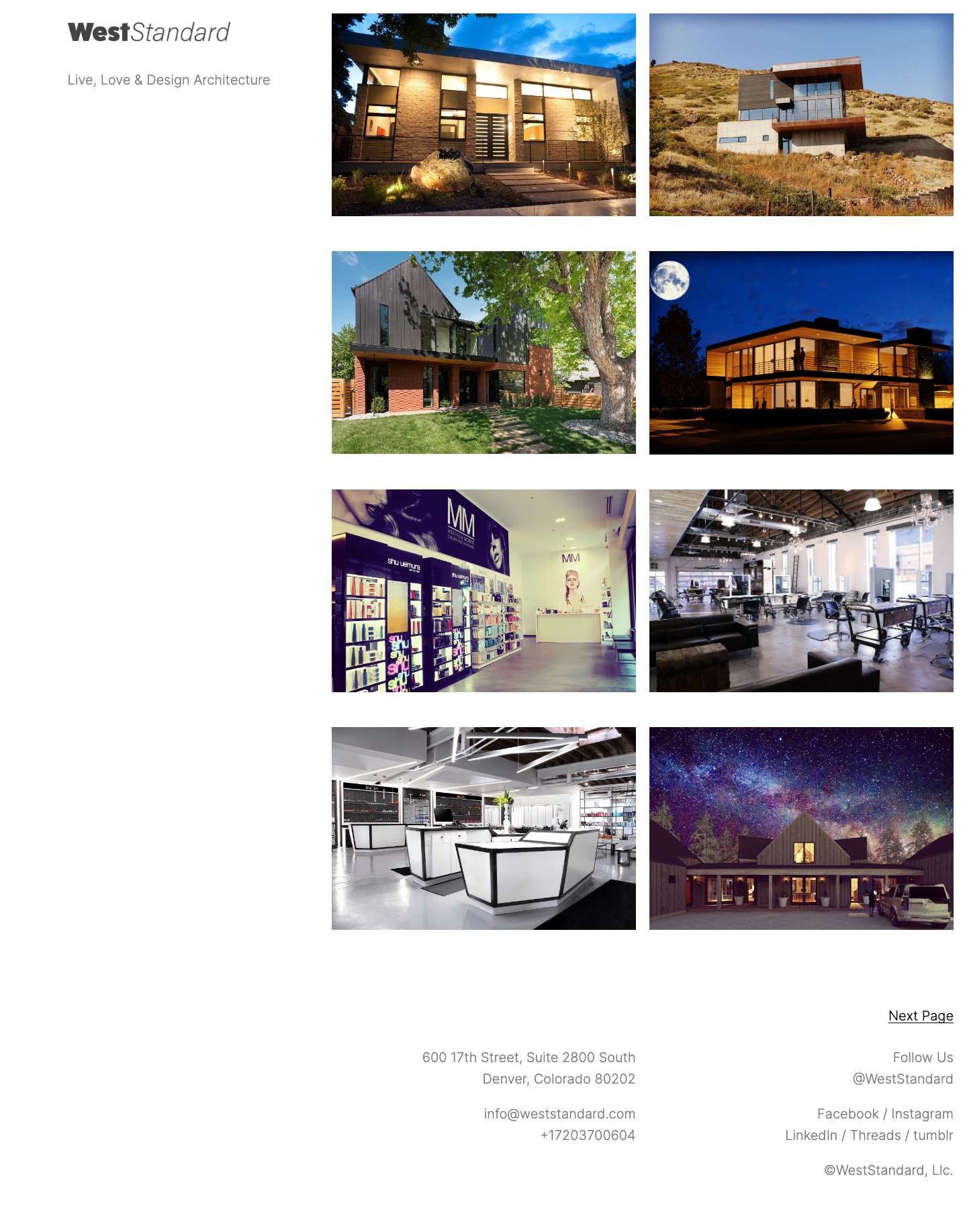 WestStandard - Live, Love & Design Architecture - Full Screenshot