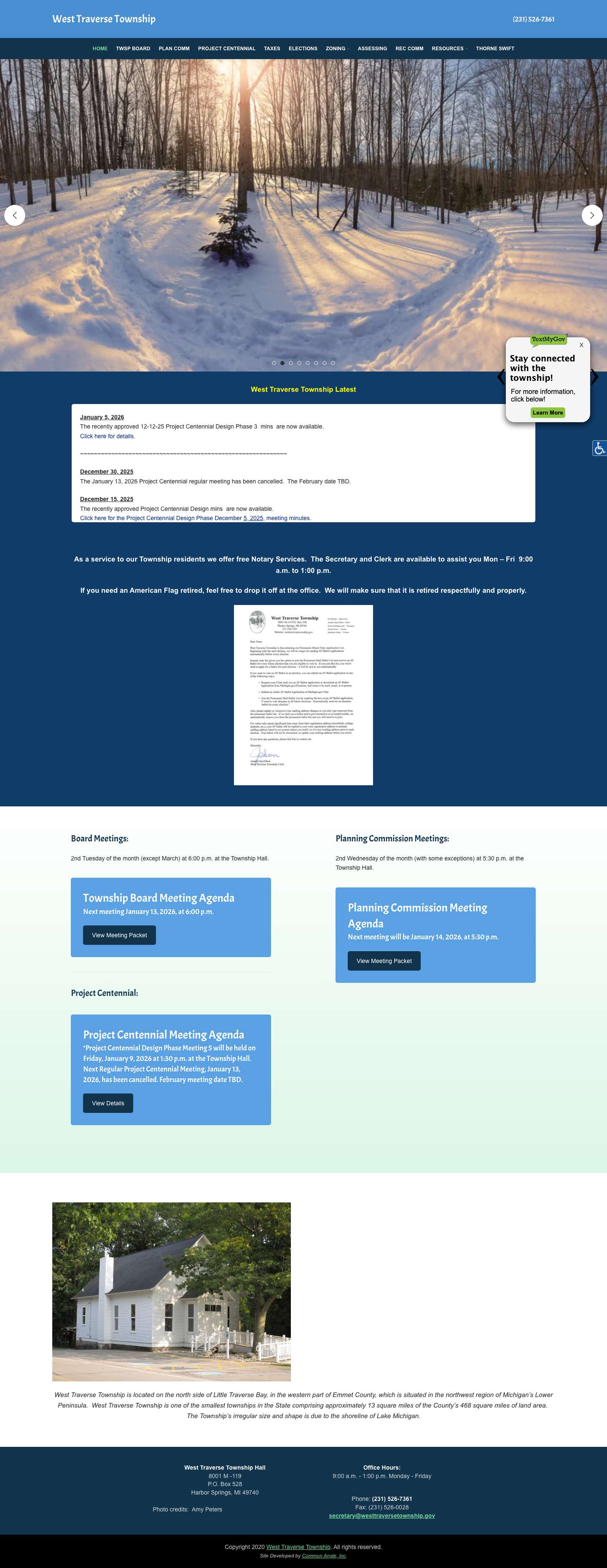 Home - West Traverse Township - Full Screenshot