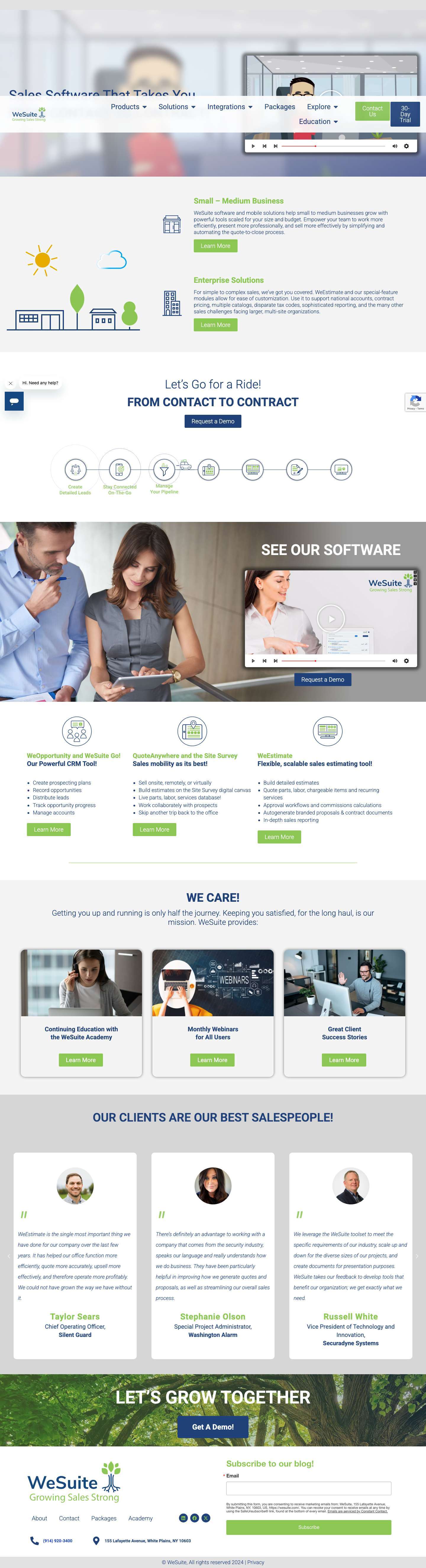 Security Sales Automation Software | WeSuite - Full Screenshot