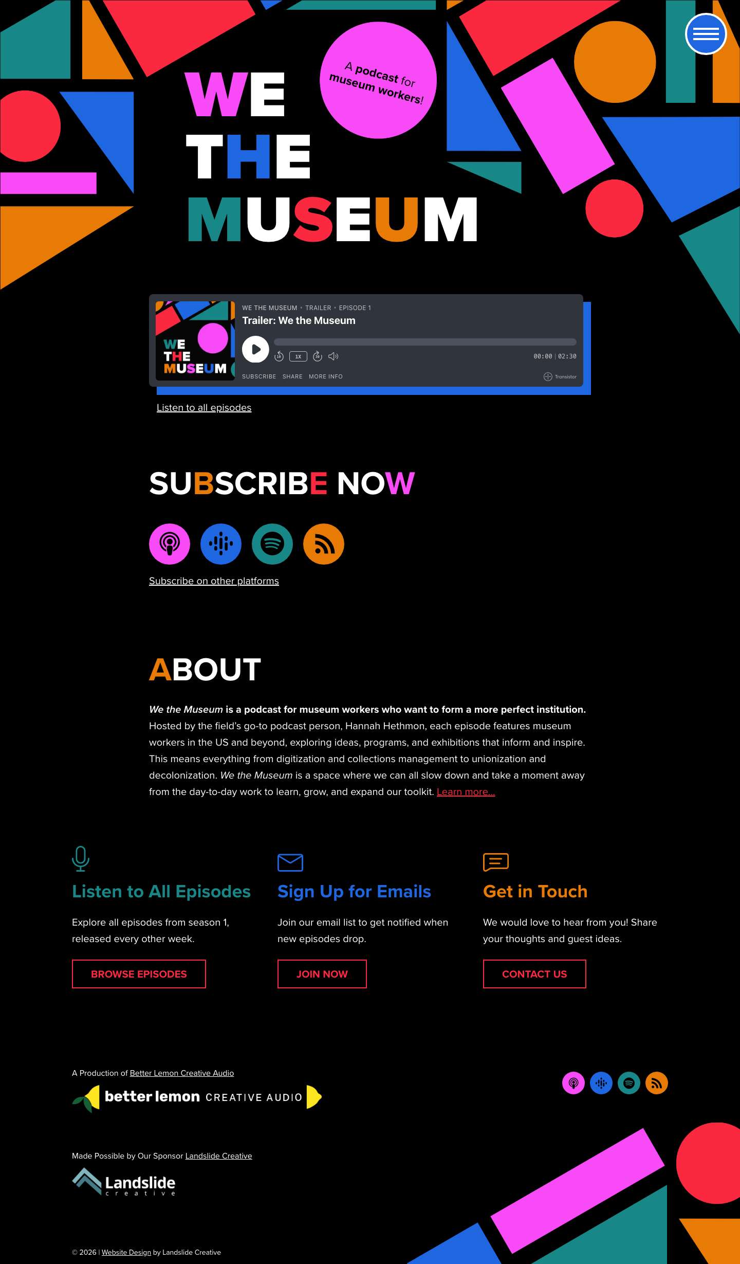 We the Museum | A Podcast For Museum Workers - Full Screenshot