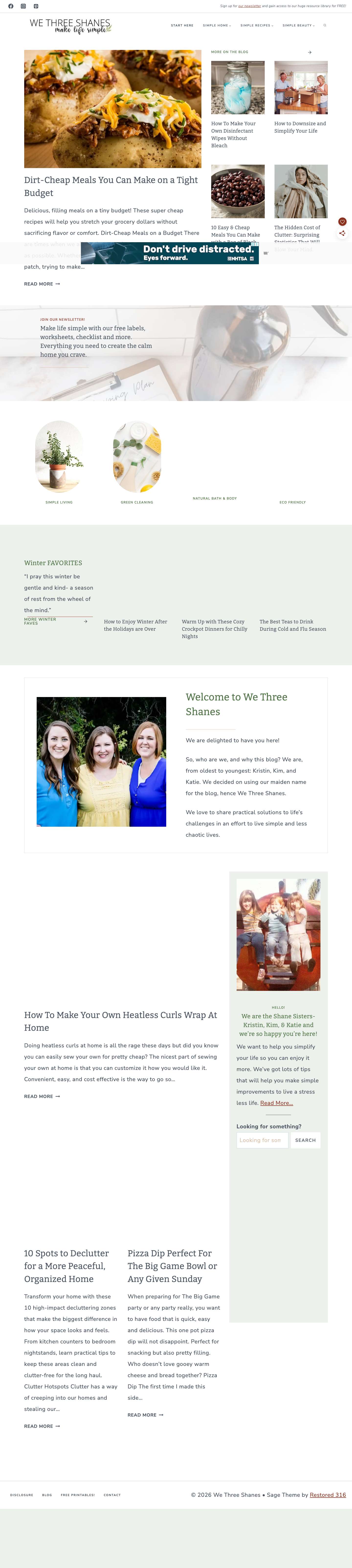 Home | We Three Shanes | We Three ShanesFacebookInstagramPinterestExpandExpandExpandSearchToggle MenuSearchContinueContinueContinueContinueToggle Menu CloseSearch - Full Screenshot