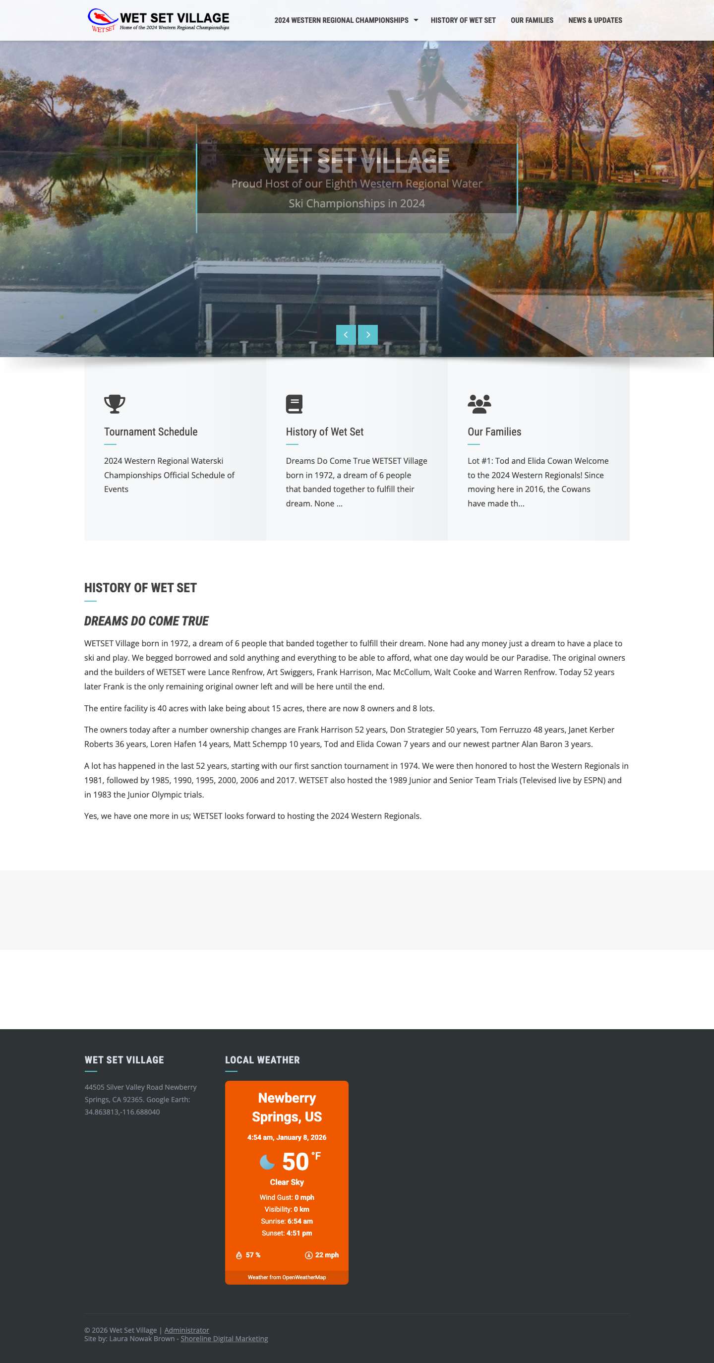 Wet Set Village – Home of the 2024 Western Regional ChampionshipsHumidityWind - Full Screenshot