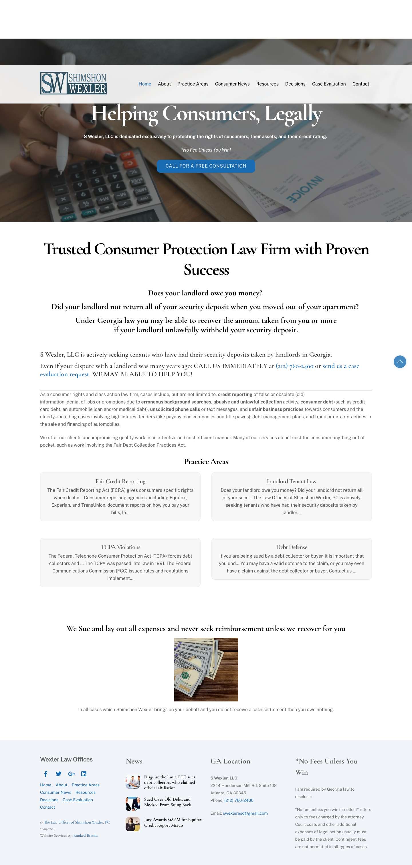 Home - Wexler Law Offices - Full Screenshot