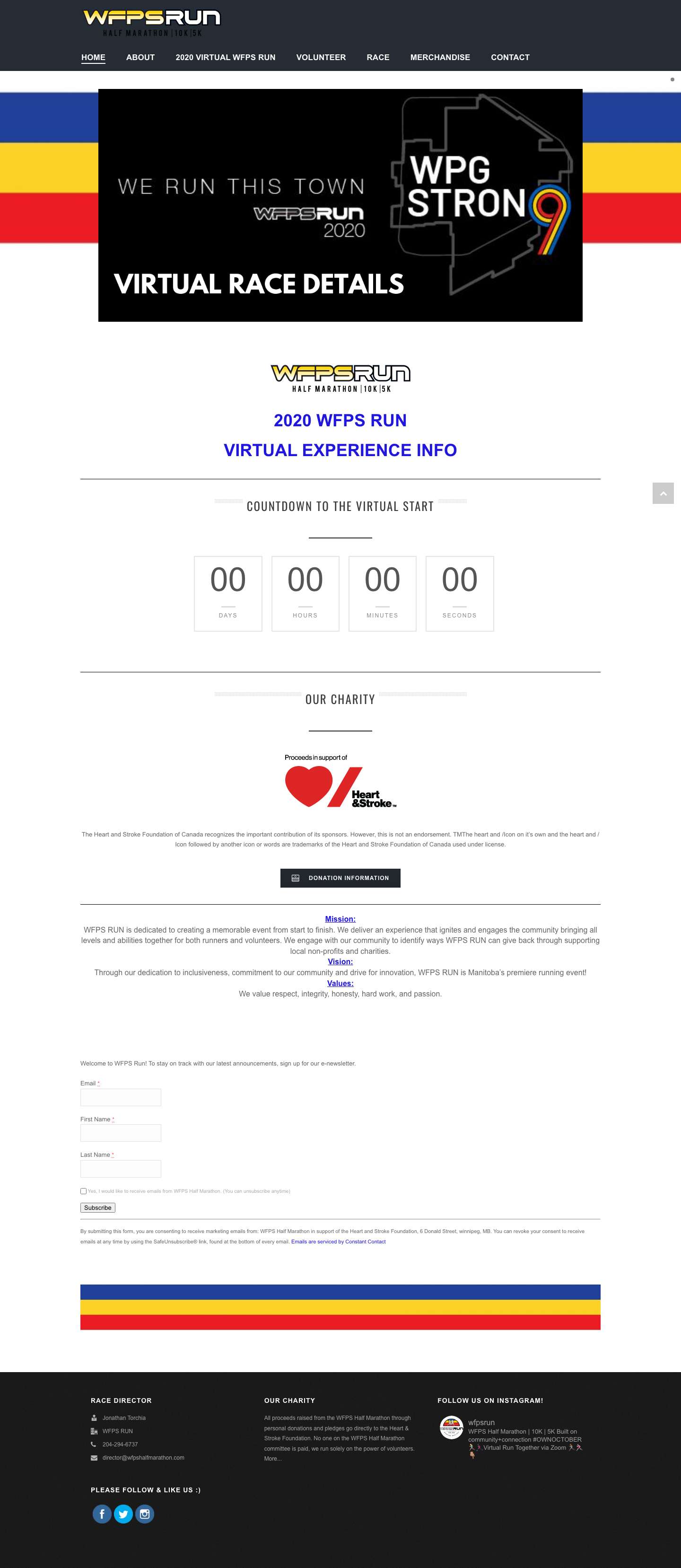 Home - WFPS Half Marathon - Full Screenshot