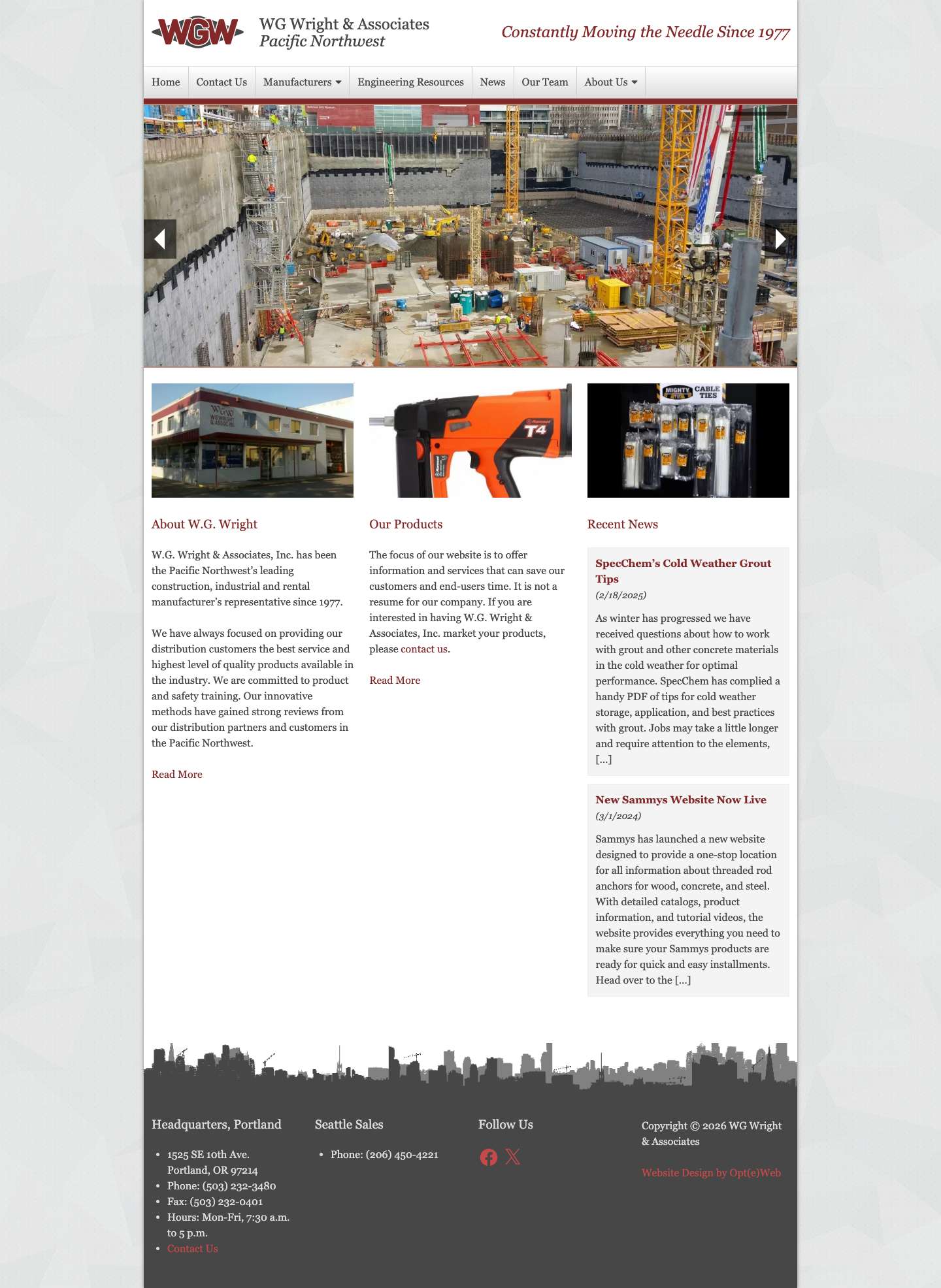 WG Wright & Associates - Full Screenshot